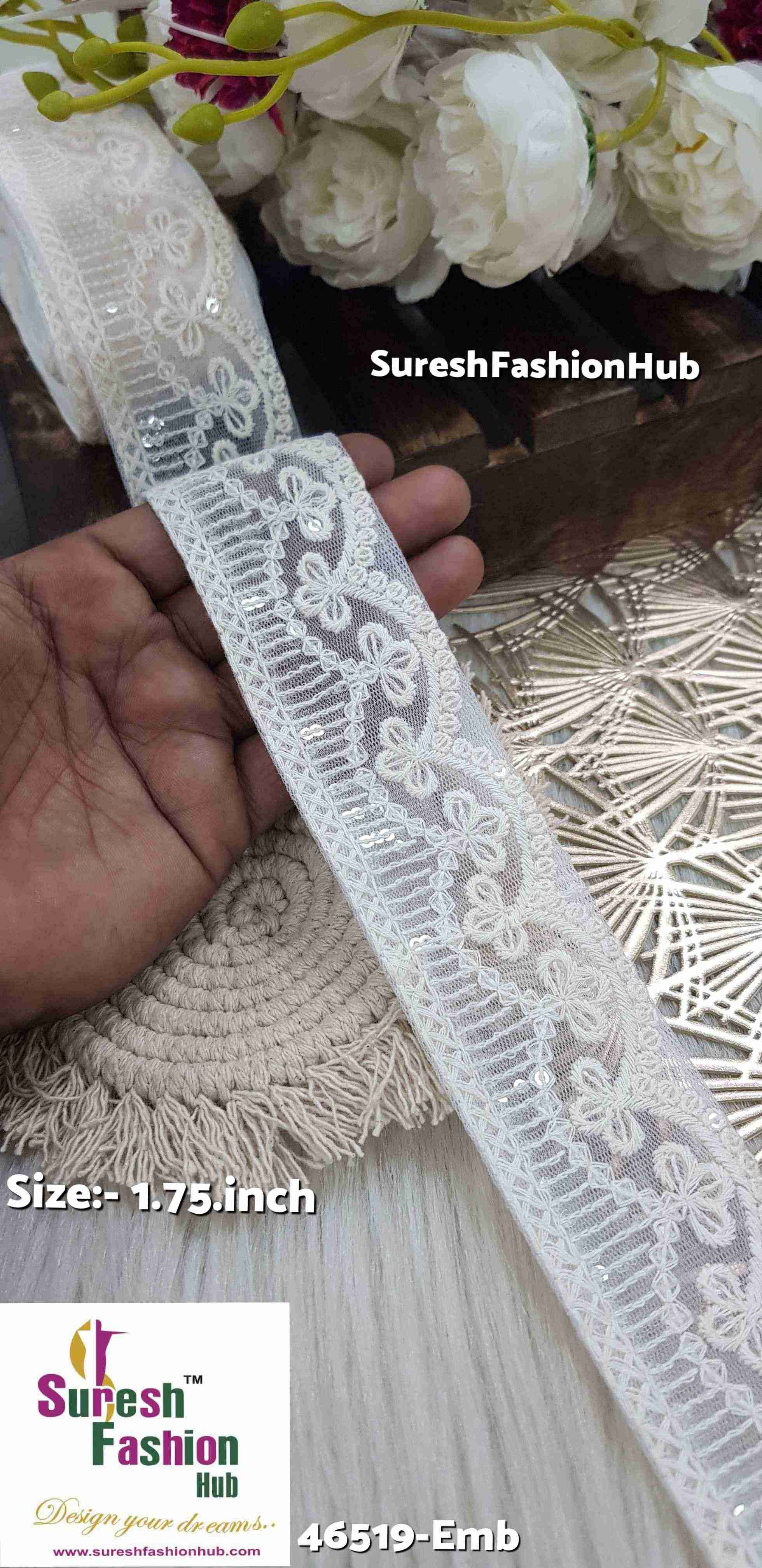 Luminous Lakhnavi Net Lace