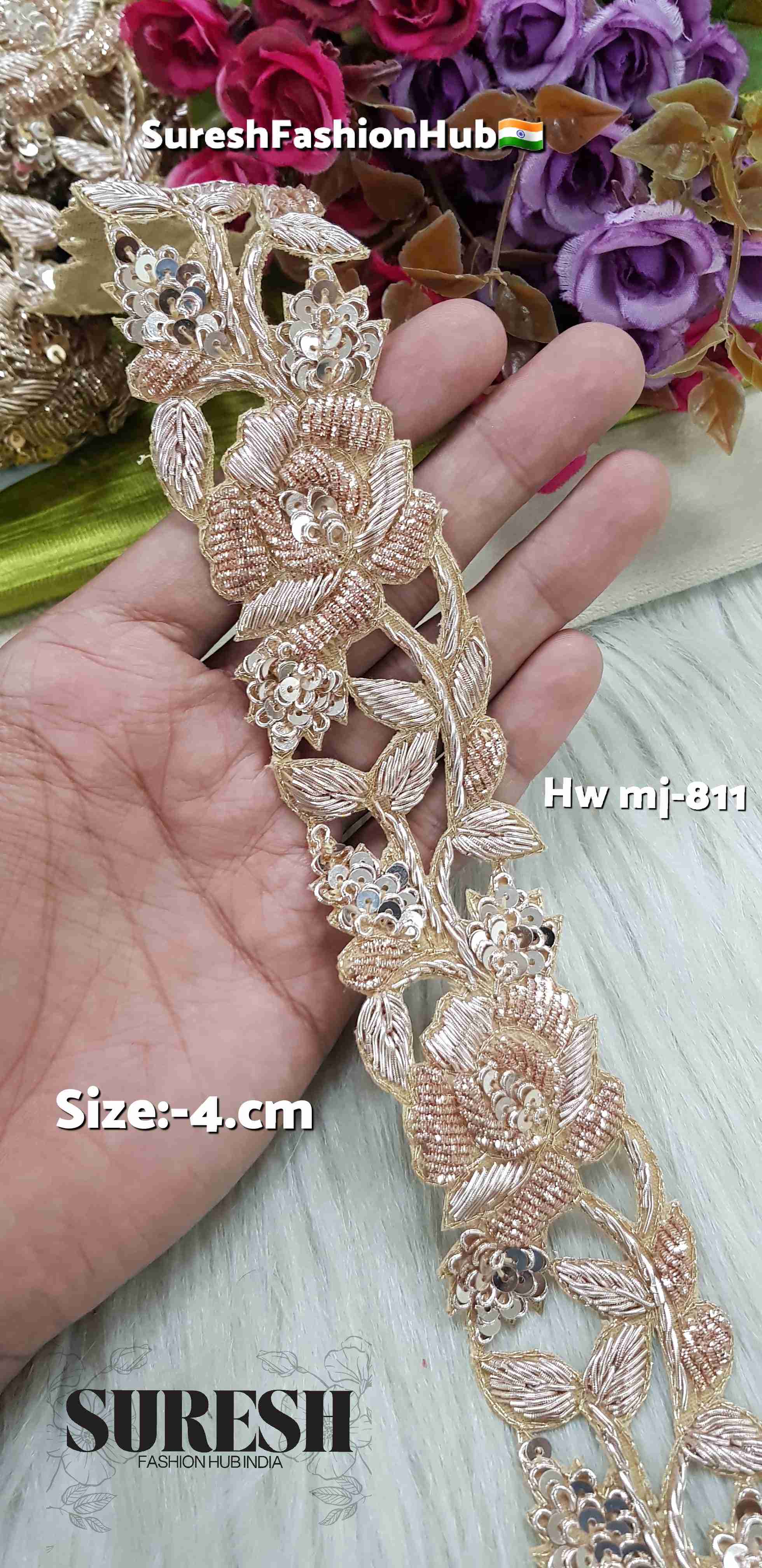 Zardorsi Rose Floral Cutwork Lace – Mj-811 (2)