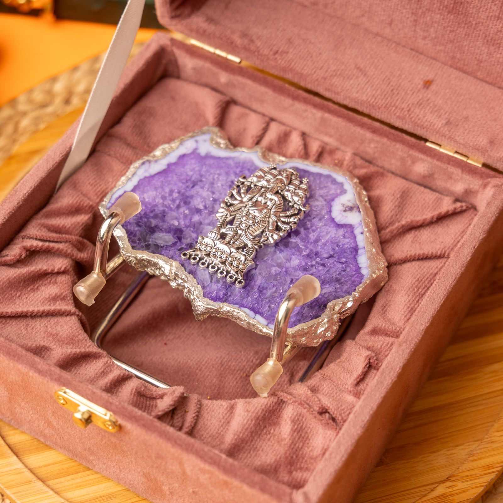 Sillver-Plated Agate Laxmi-Ganesha Collection