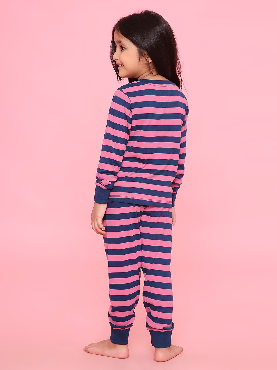 Girls- 2 piece printed cotton jogger lounge set