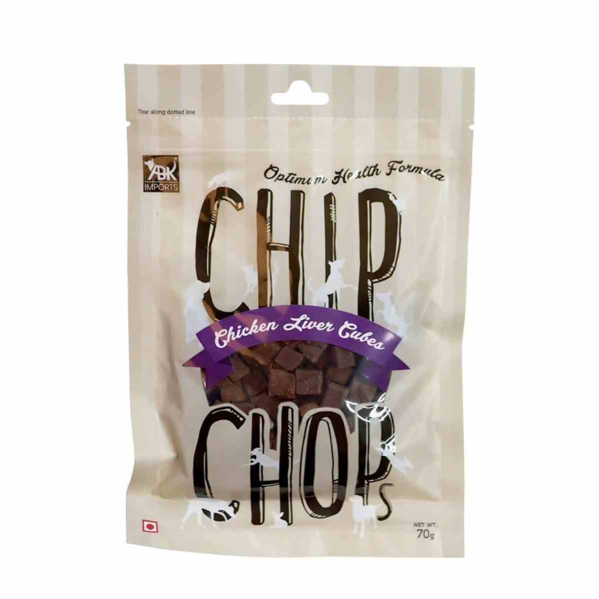 Chip Chops Chicken Liver Cubes Dog Treat - 70gm