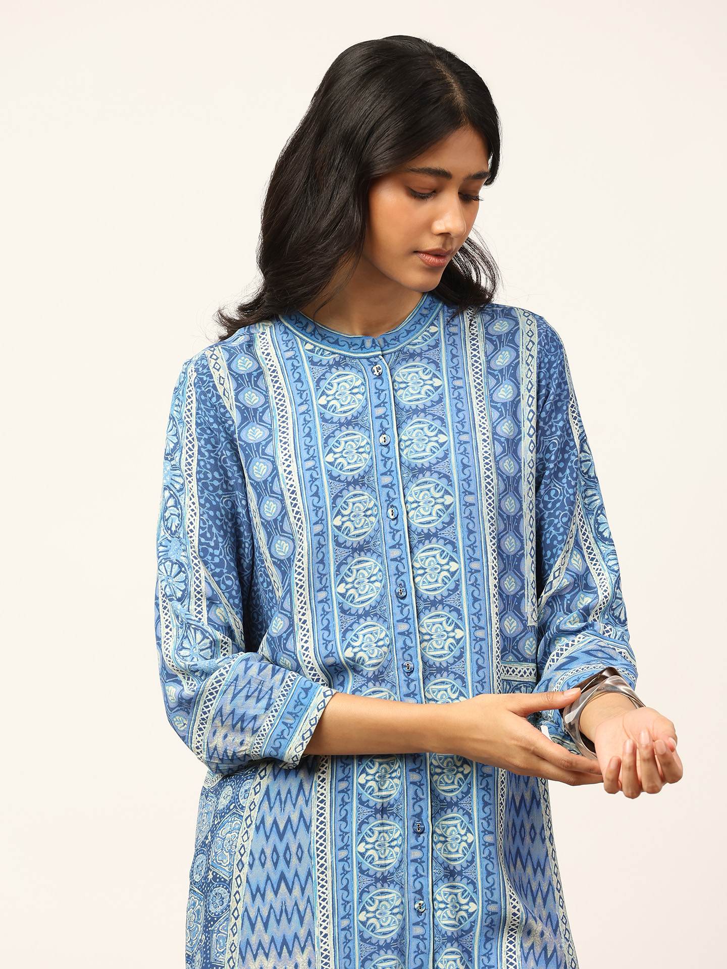 Blue Zunairaa Cape Set