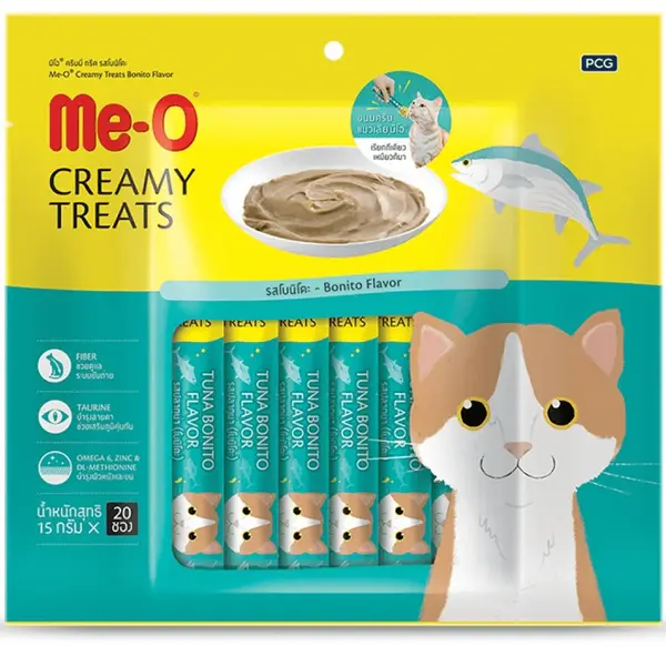 Me O Creamy Salmon and Creamy Bonito Cat Treat Combo (2 x 60g)