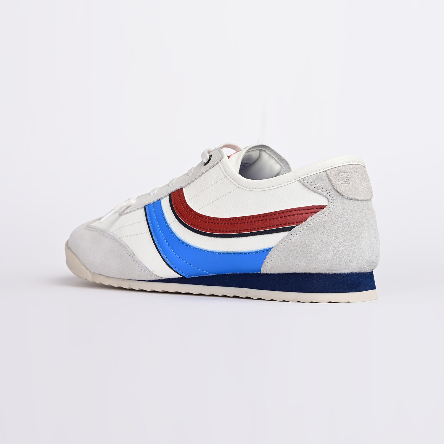 GAS | Men's Quarter-3 White Navy Sneakers|5