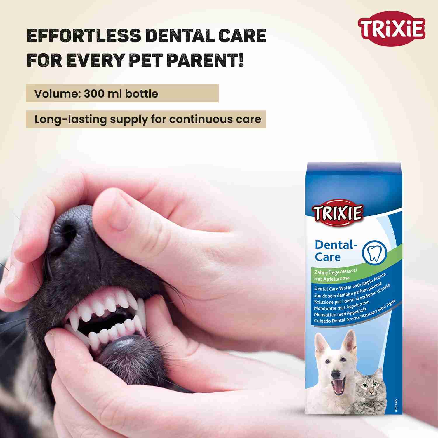 Trixie Dental Care Water with Apple Aroma for Dogs and Cats