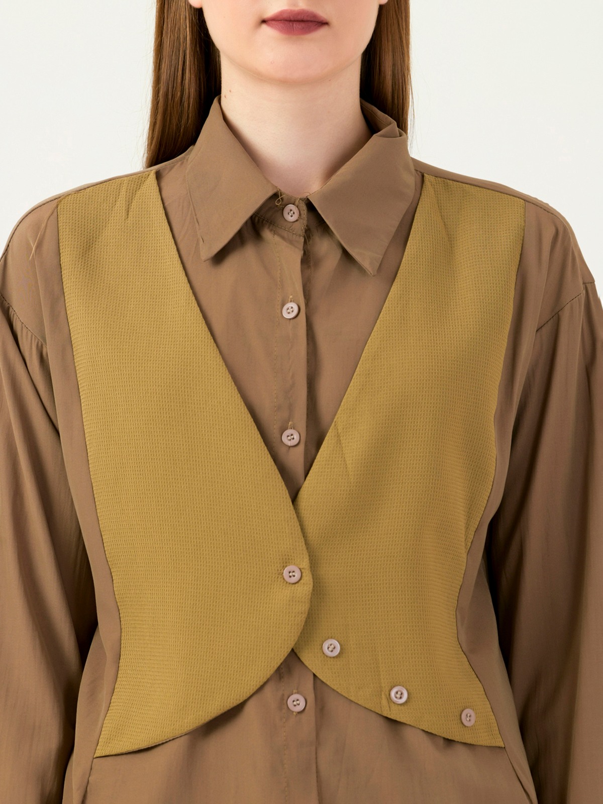 Albion Women Smart Premium Brown Casual Shirt
