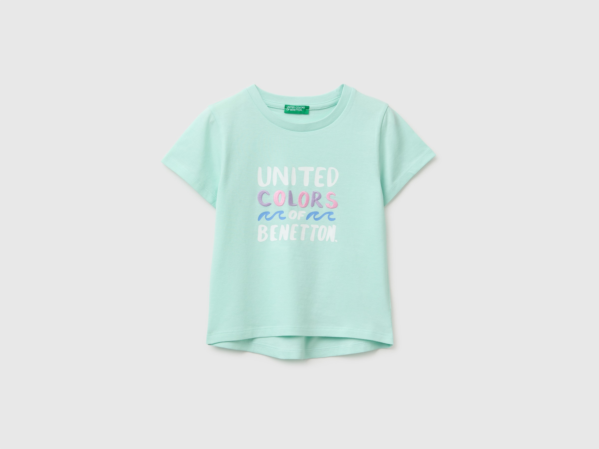 T-shirt with print and embroidery