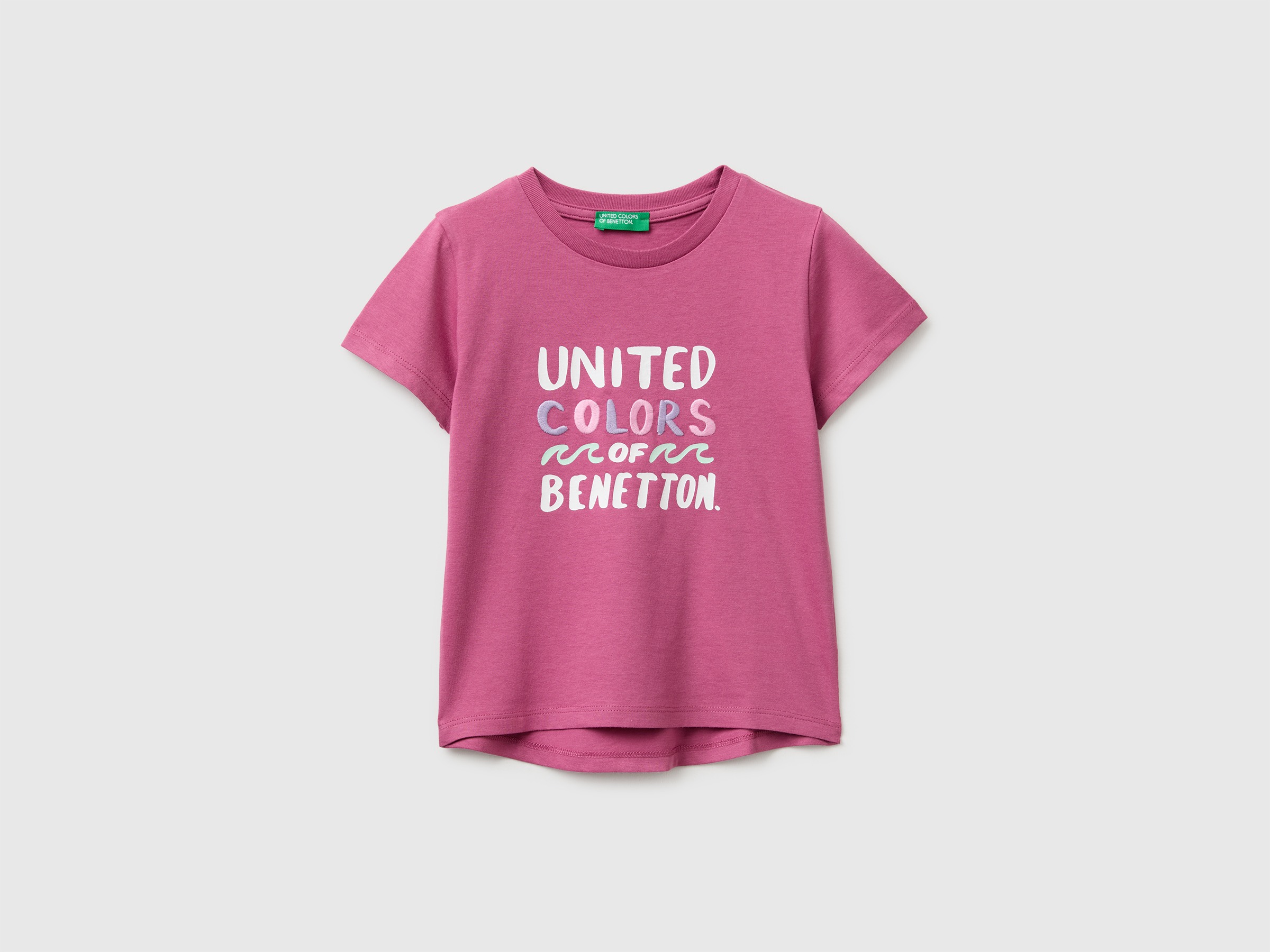 T-shirt with print and embroidery