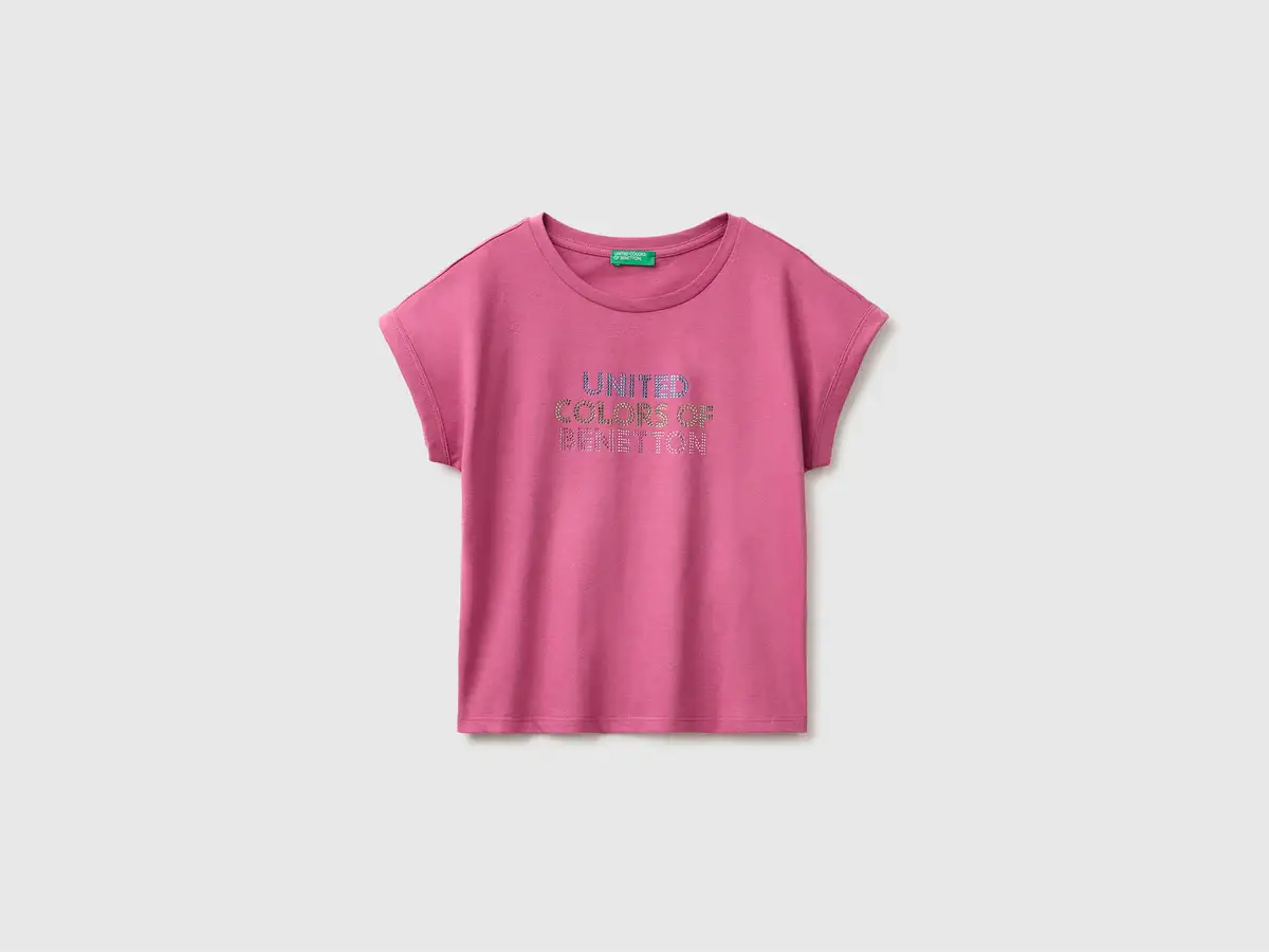 T-shirt with rhinestones