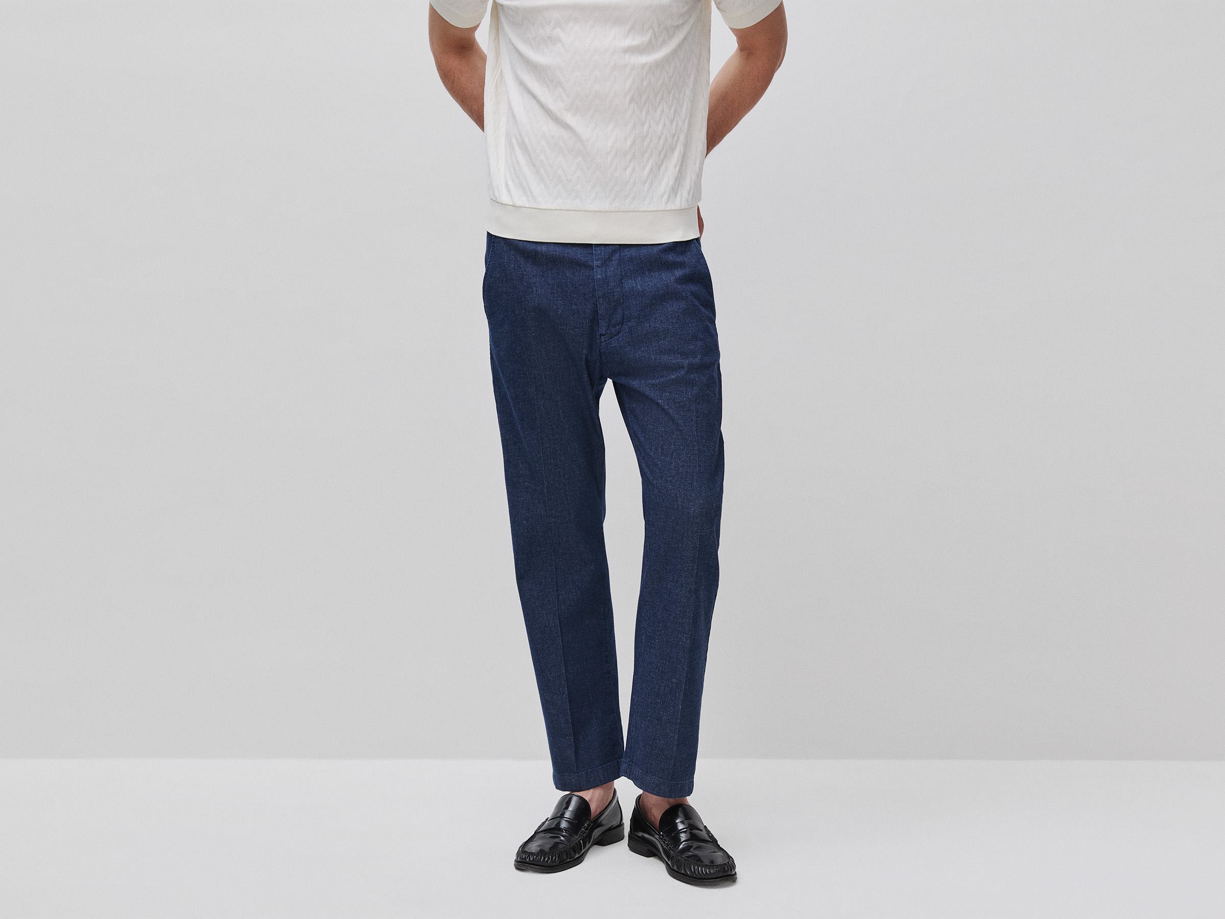 Slim-fit chinos in lightweight denim