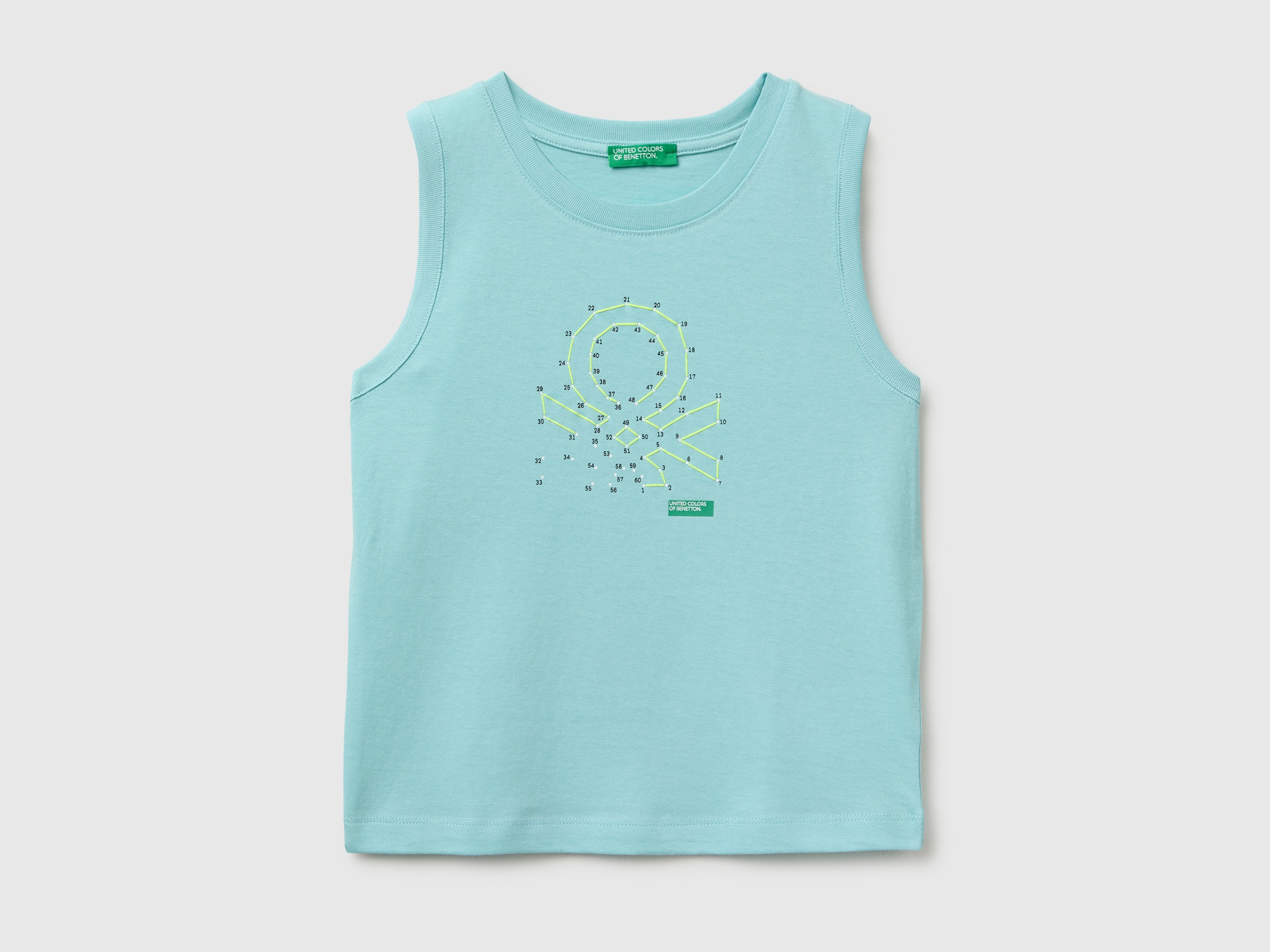 Organic cotton tank top with logo print