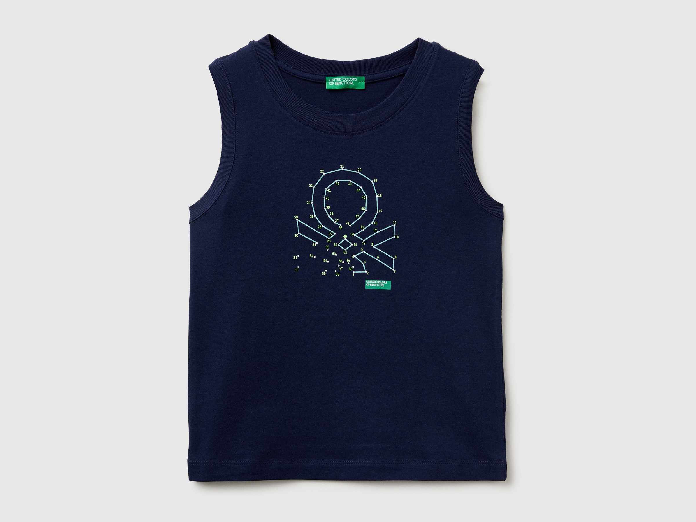 Organic cotton tank top with logo print