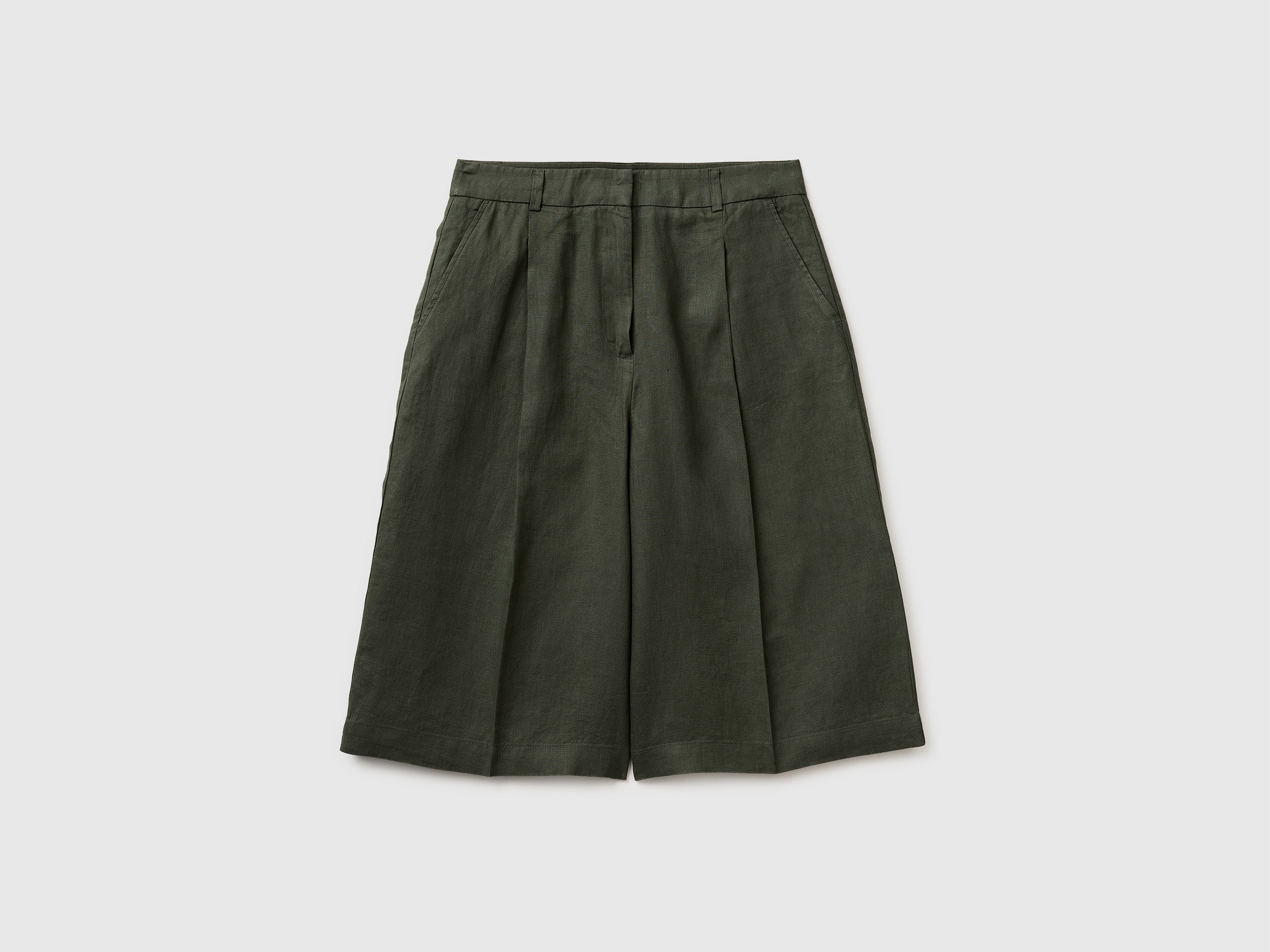 100% linen Bermuda shorts