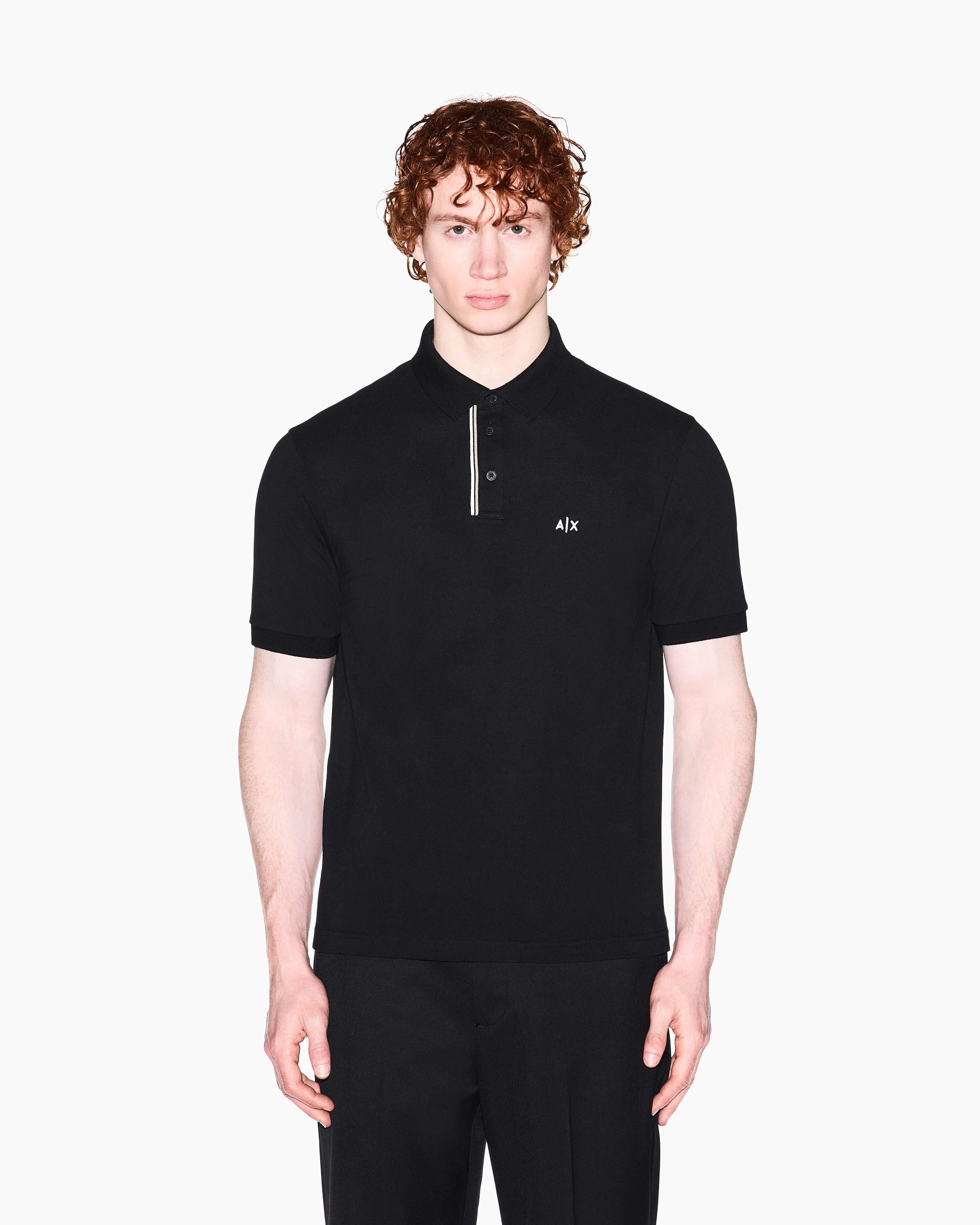Regular Fit Cotton Polo Shirt With Contrast Detailing And 3 Button Closure