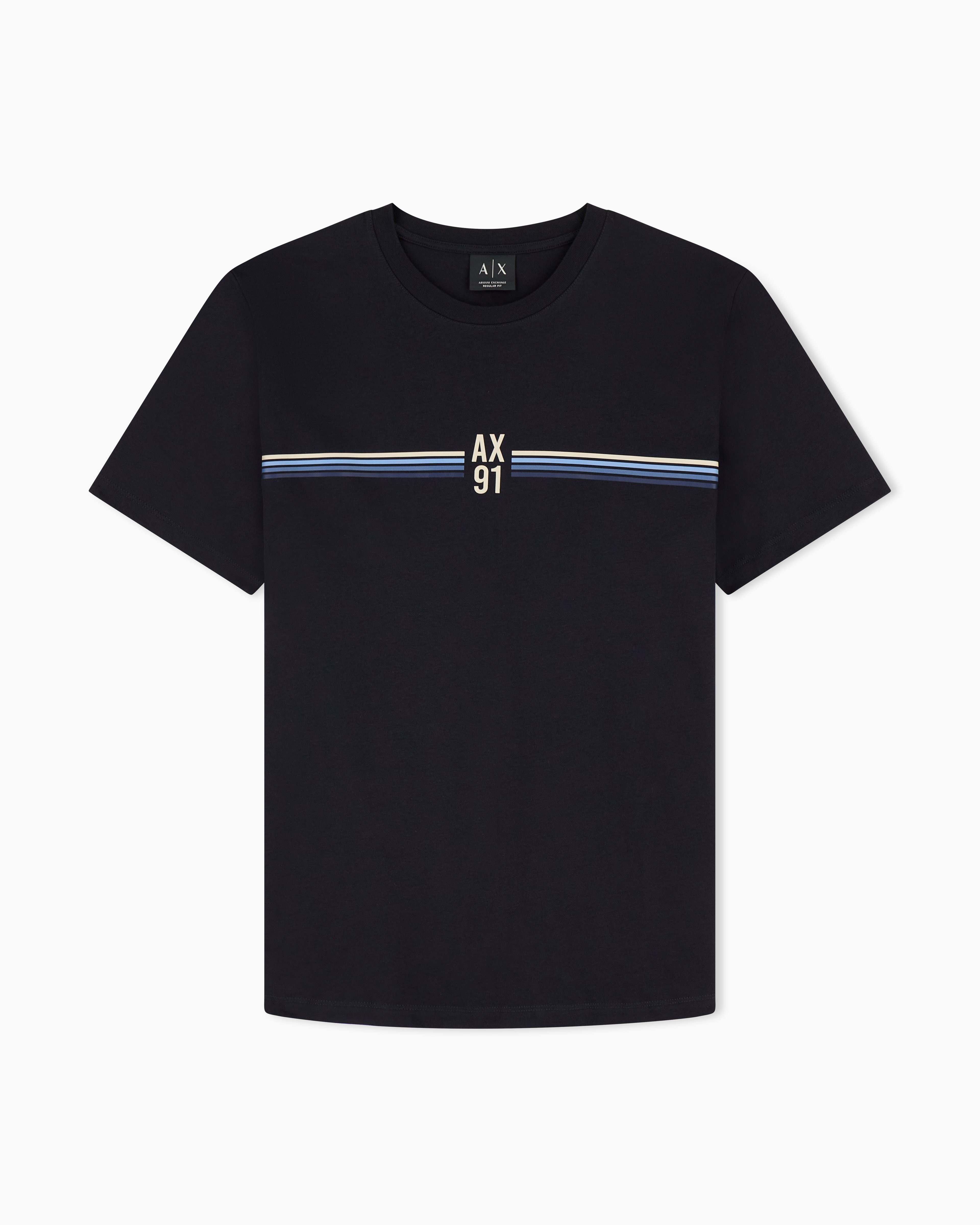 Regular Fit Cotton Crewneck T-Shirt With Central Branding