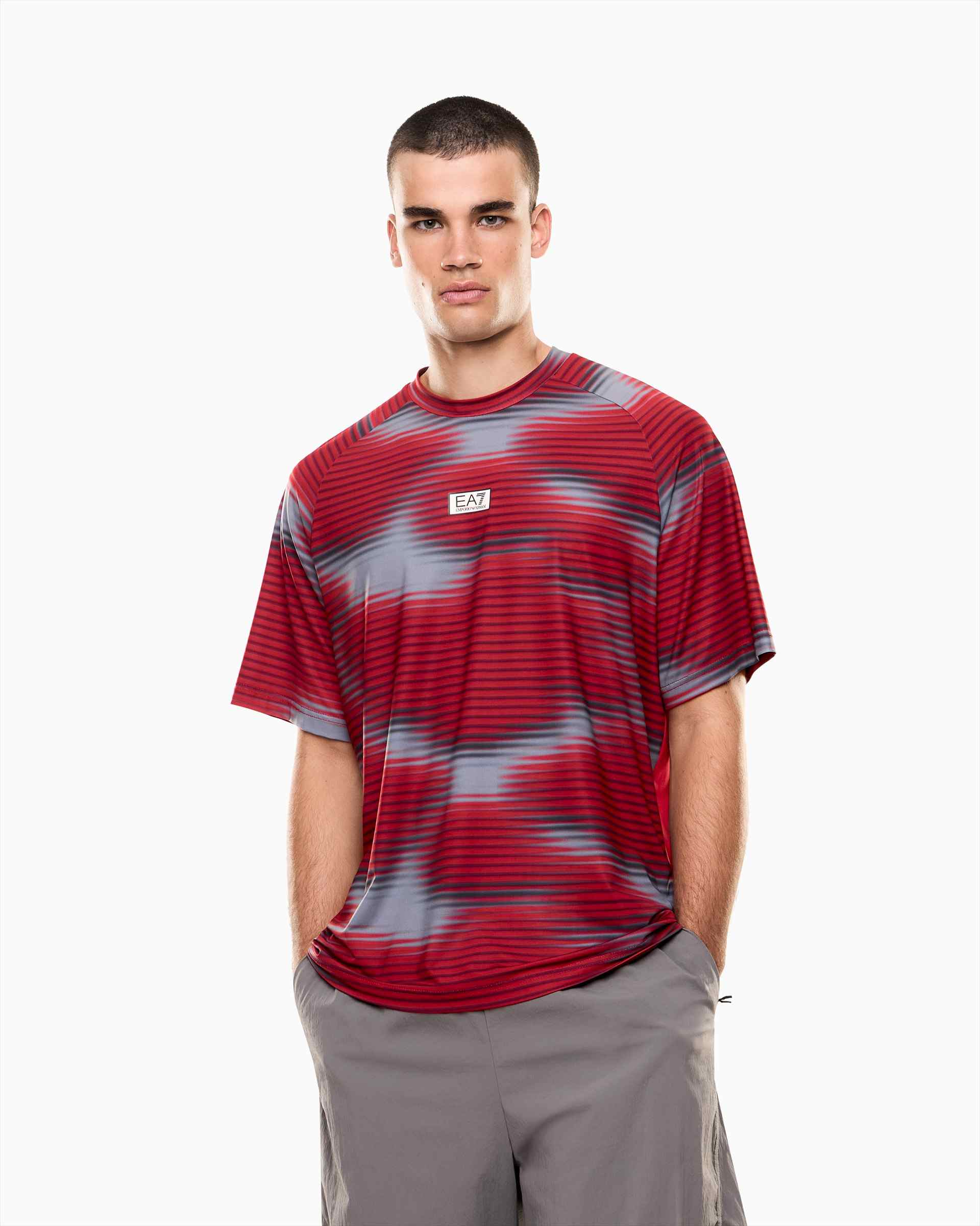 VENTUS7 Printed T-Shirt With Reflective Details