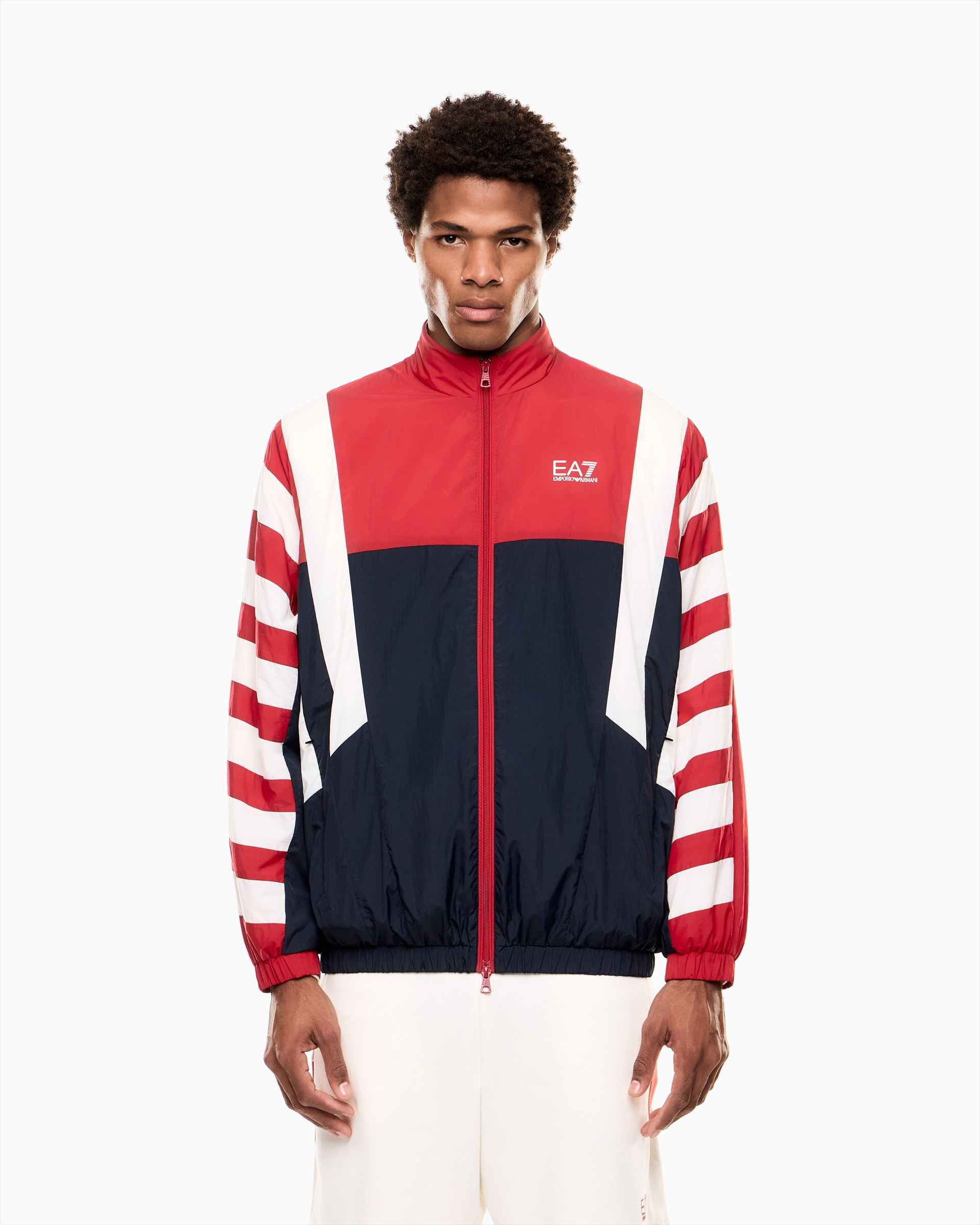 Colour Block Zip-Up Jacket