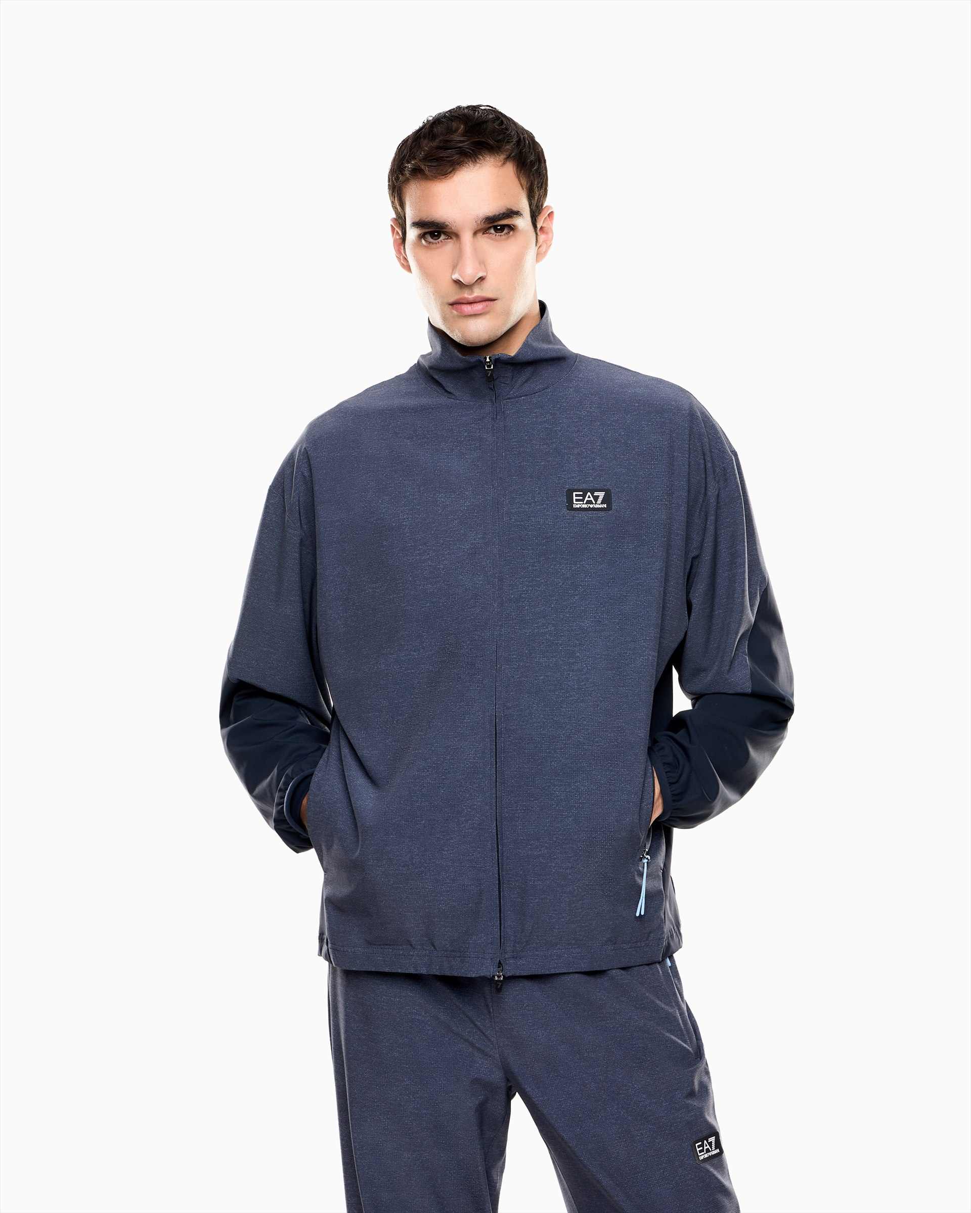 VENTUS7 Denim-Effect Full-Zip Jacket