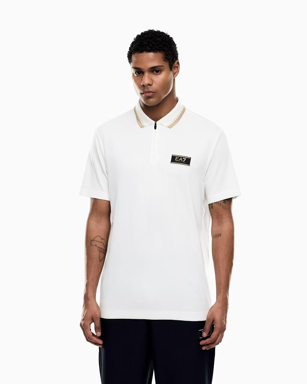 Premium Label Polo Shirt With Contrasting Chest Logo