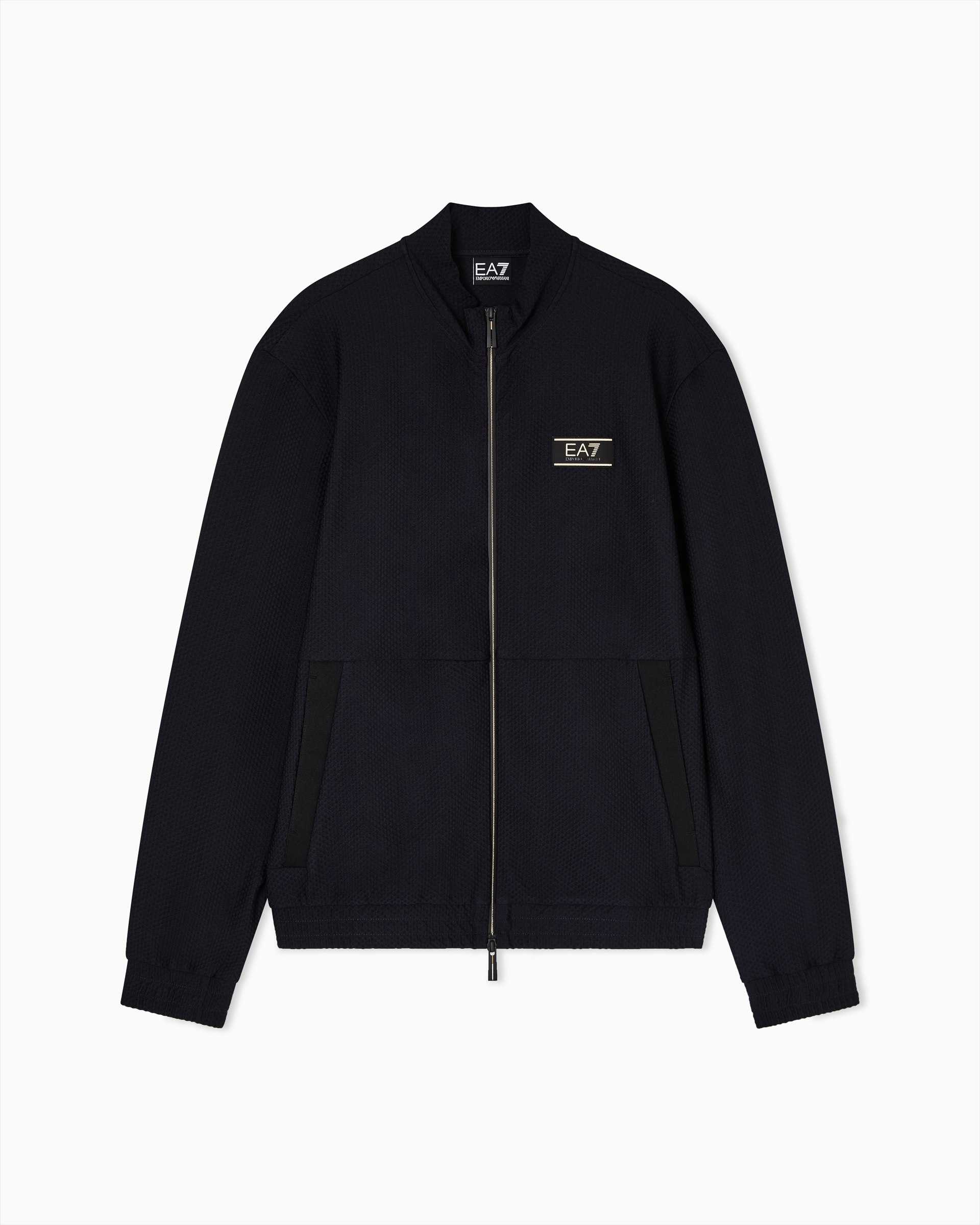 Premium Label Zip-Up Jacket With Logo Plaque