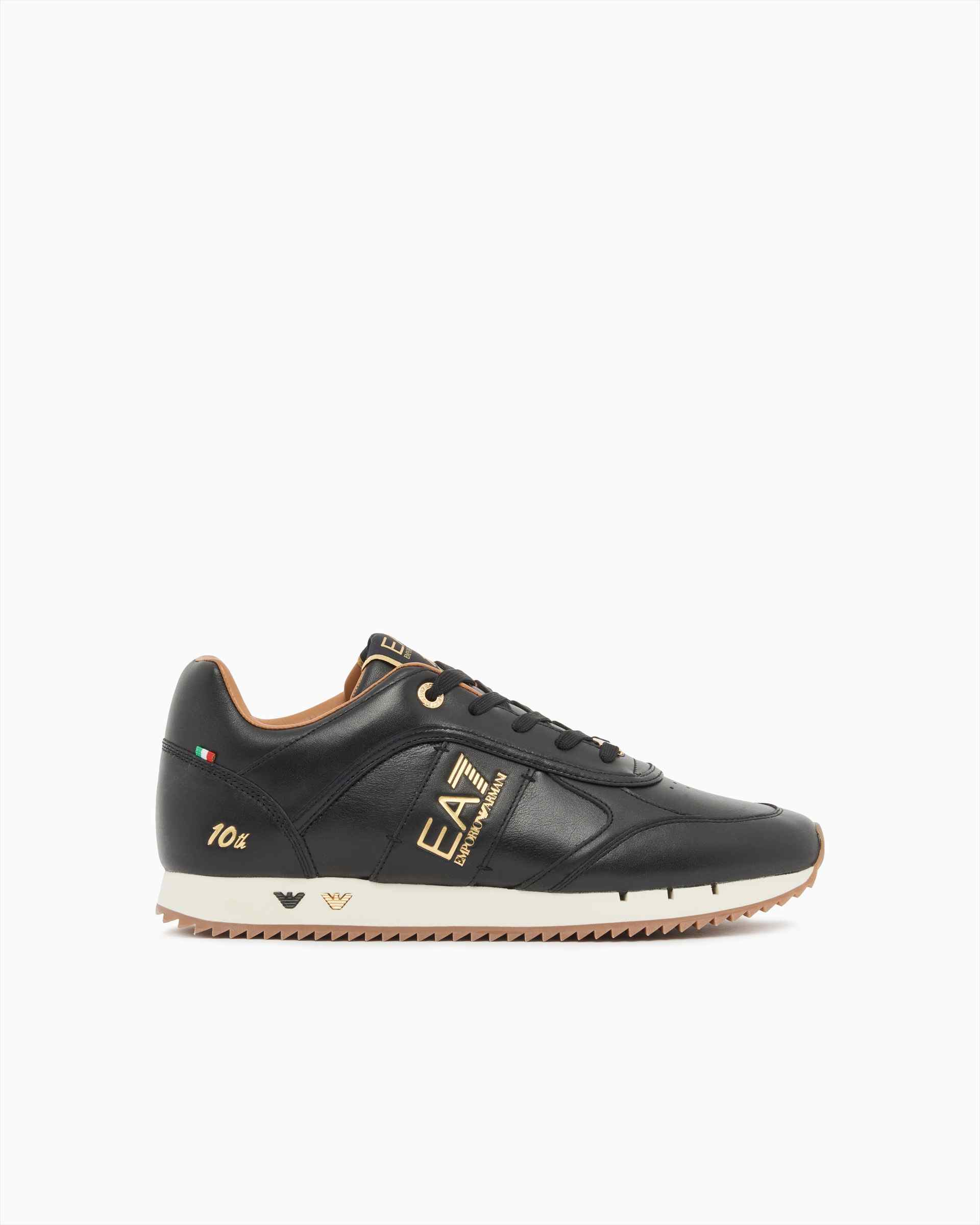 10th Anniversary Black and White Series Leather Sneakers