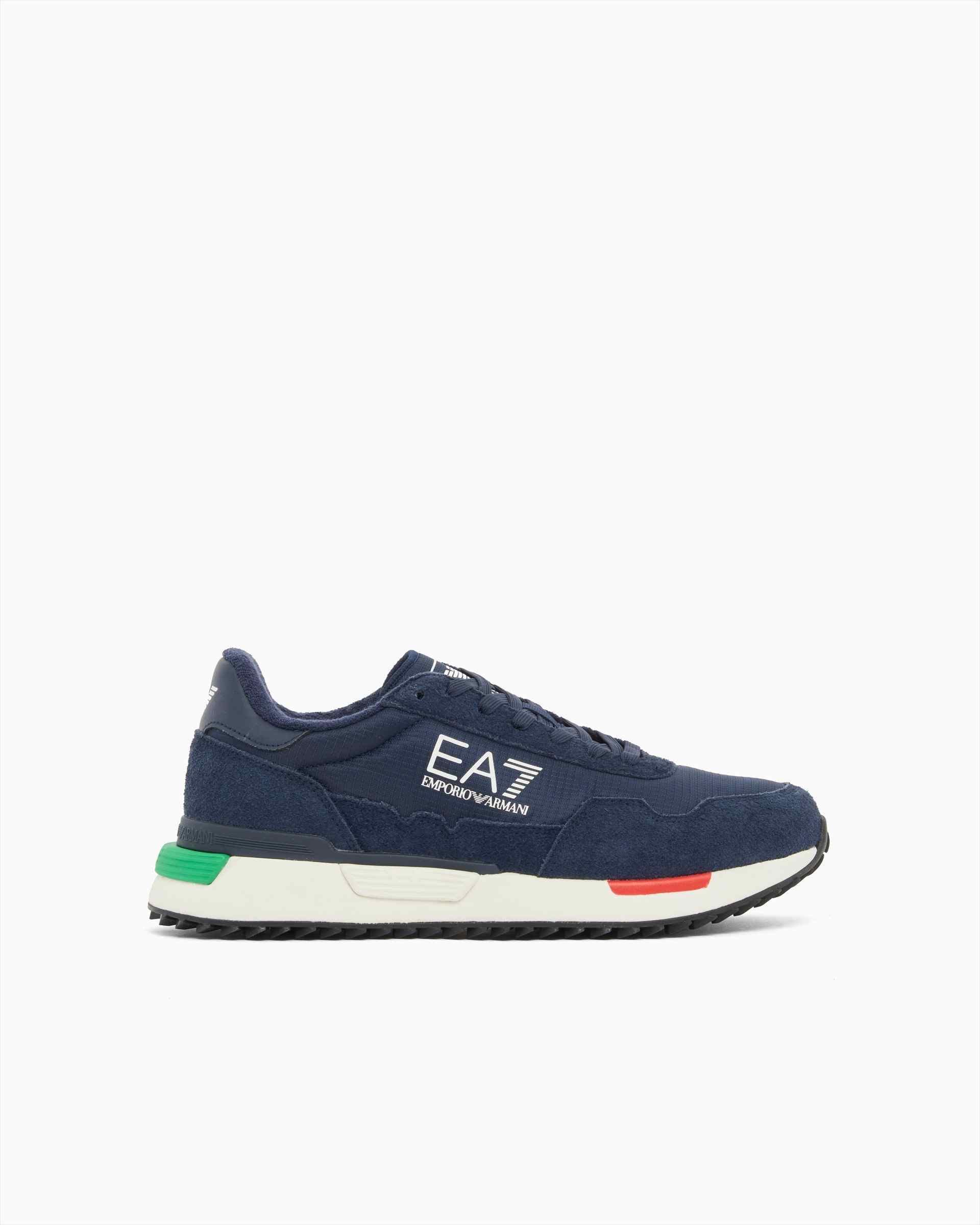Retro Runner Sneakers With Suede Inserts