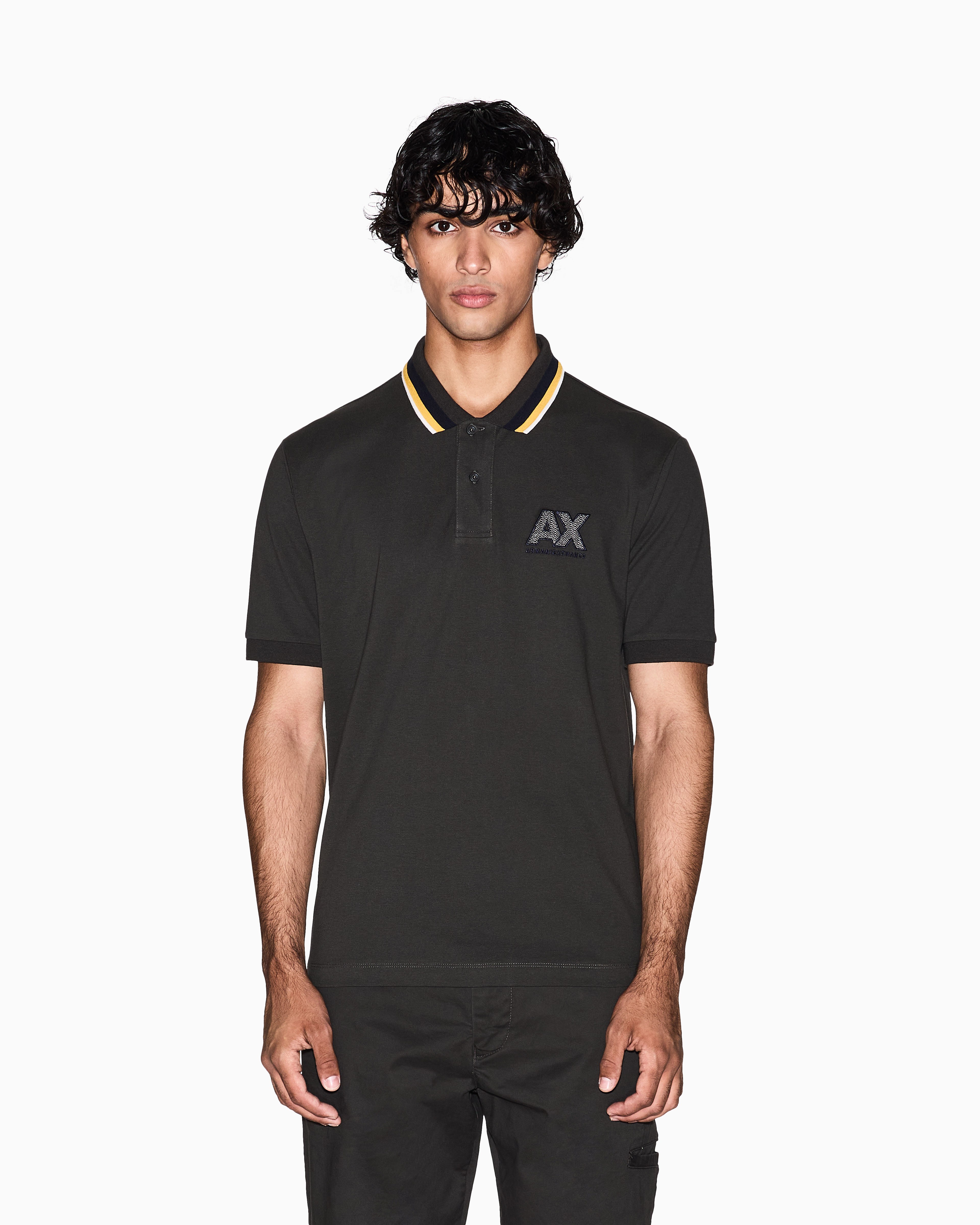 Regular Fit Cotton Polo Shirt With 3 Button Closure And Contrast Collar Tipping