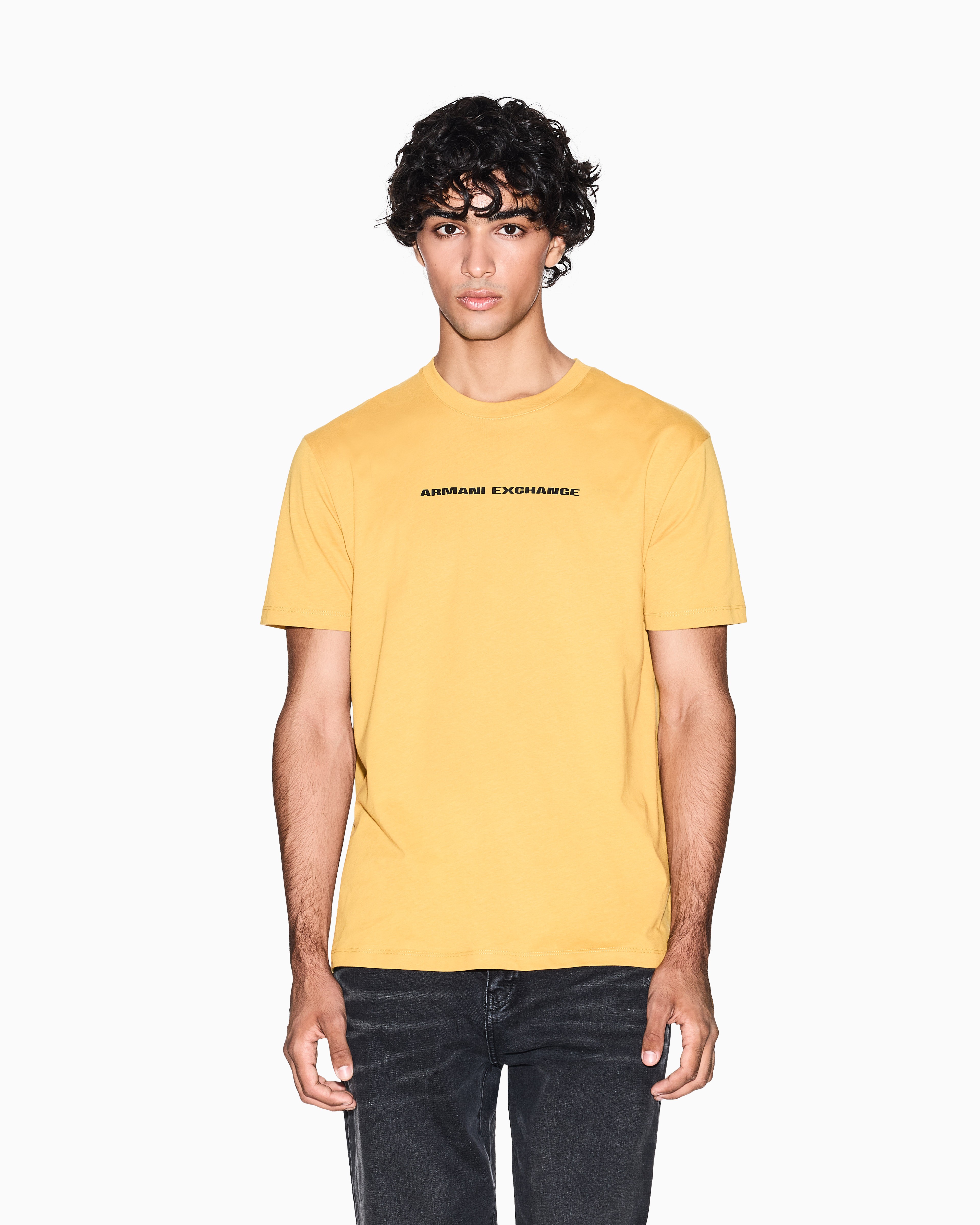 Regular Fit Cotton Crewneck T-Shirt With Macro Branding At the Back