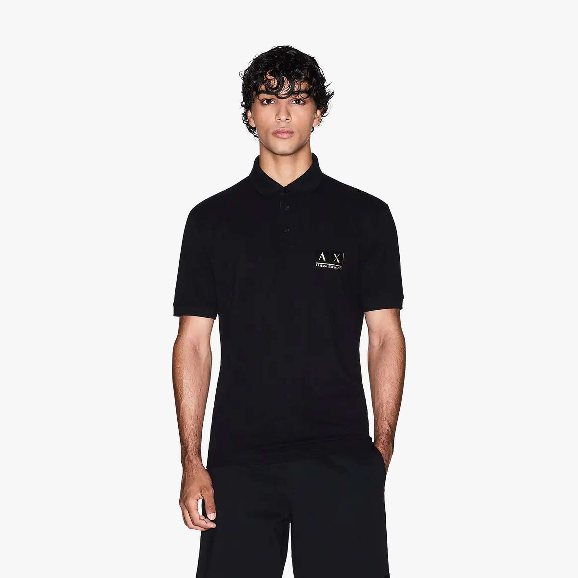 Regular Fit Cotton Polo Shirt With A 3 Button Closure And Flocking Logo Patch