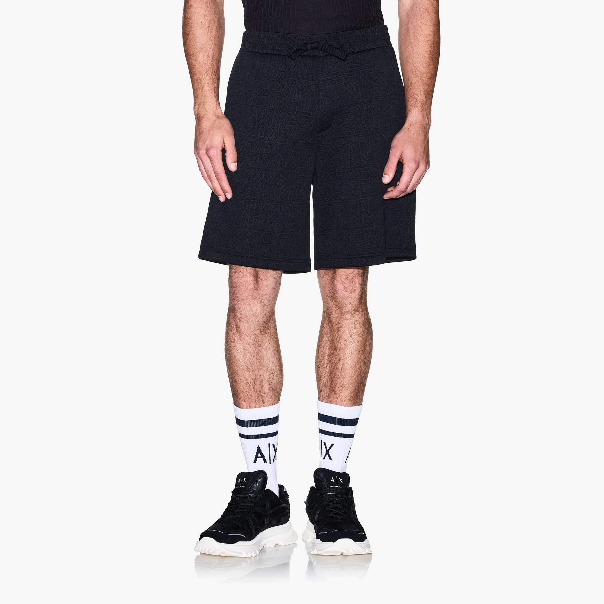 Regular Fit All Over Logo Shorts With Elasticated Waistband
