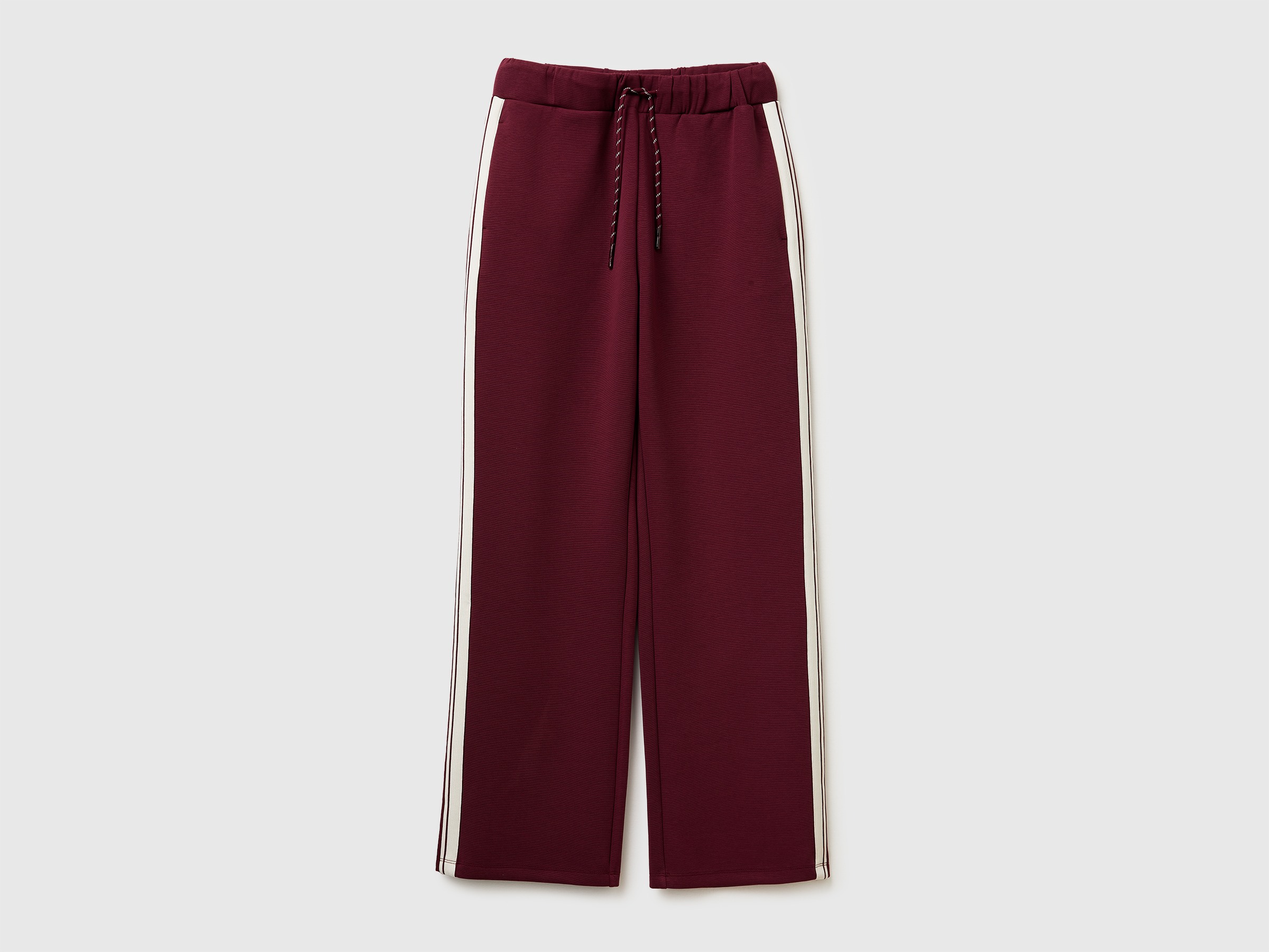 Trousers with striped side bands