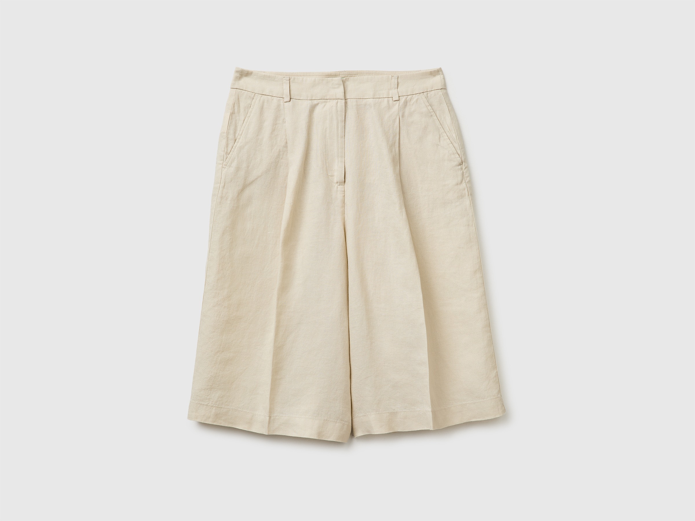 100% linen Bermuda shorts