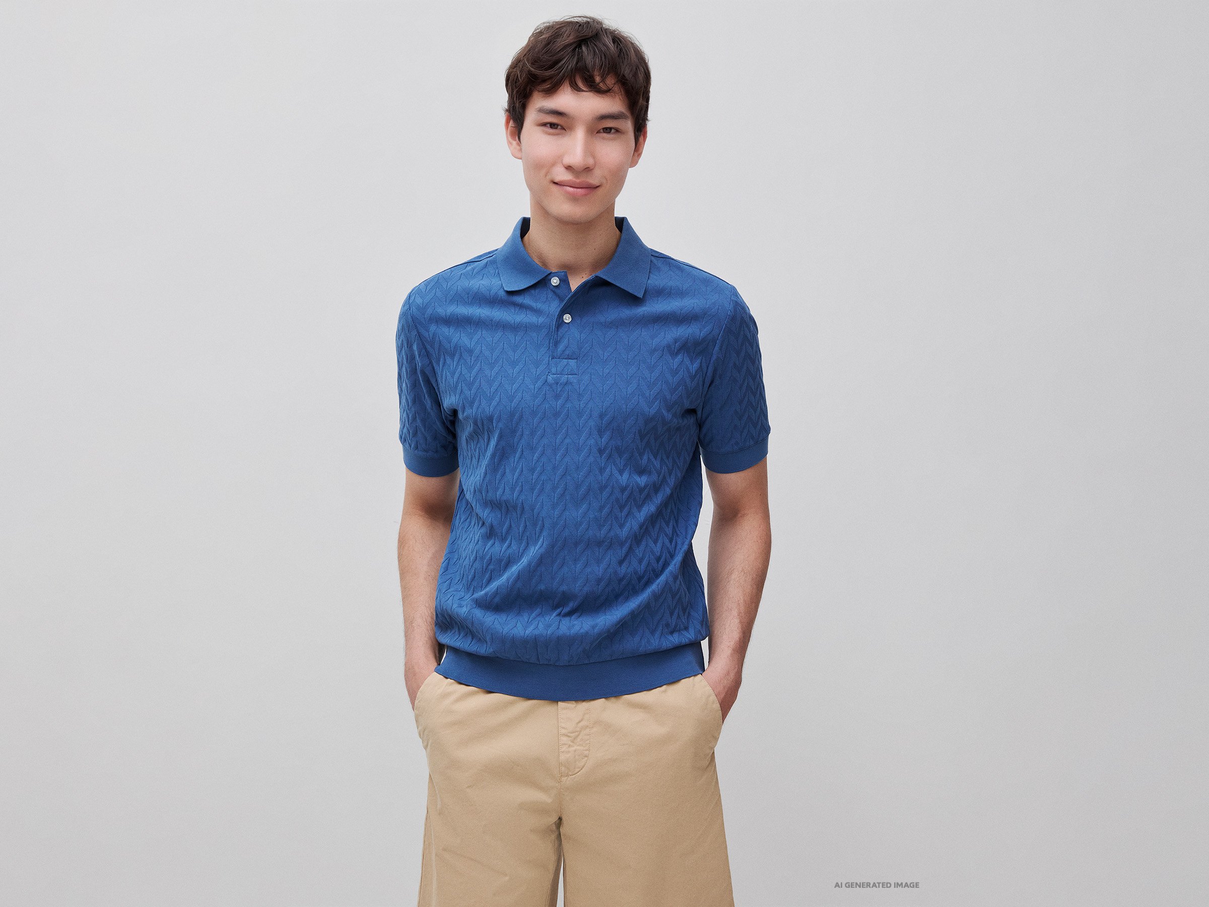 Jacquard polo shirt