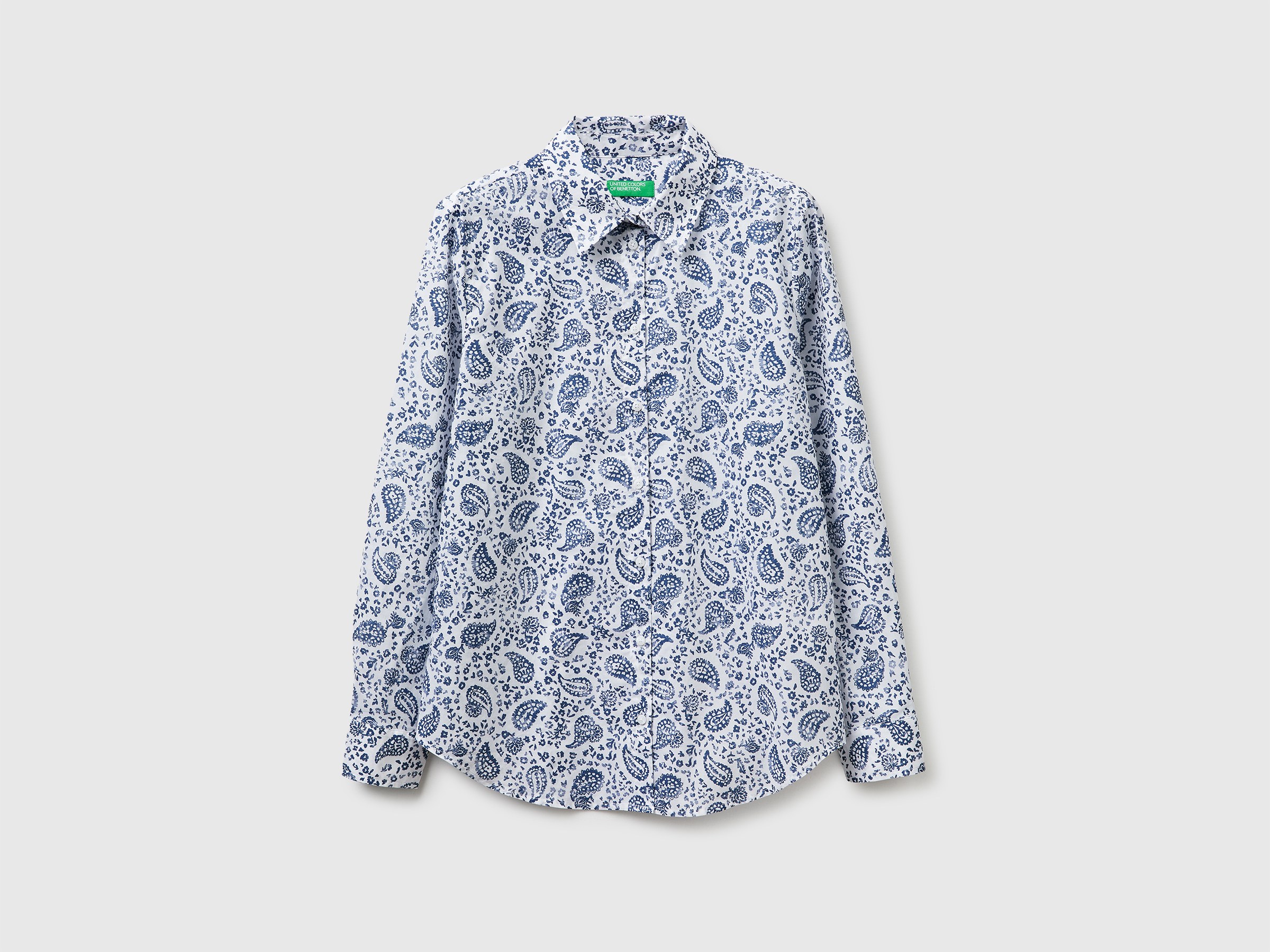 Patterned shirt in lightweight cotton
