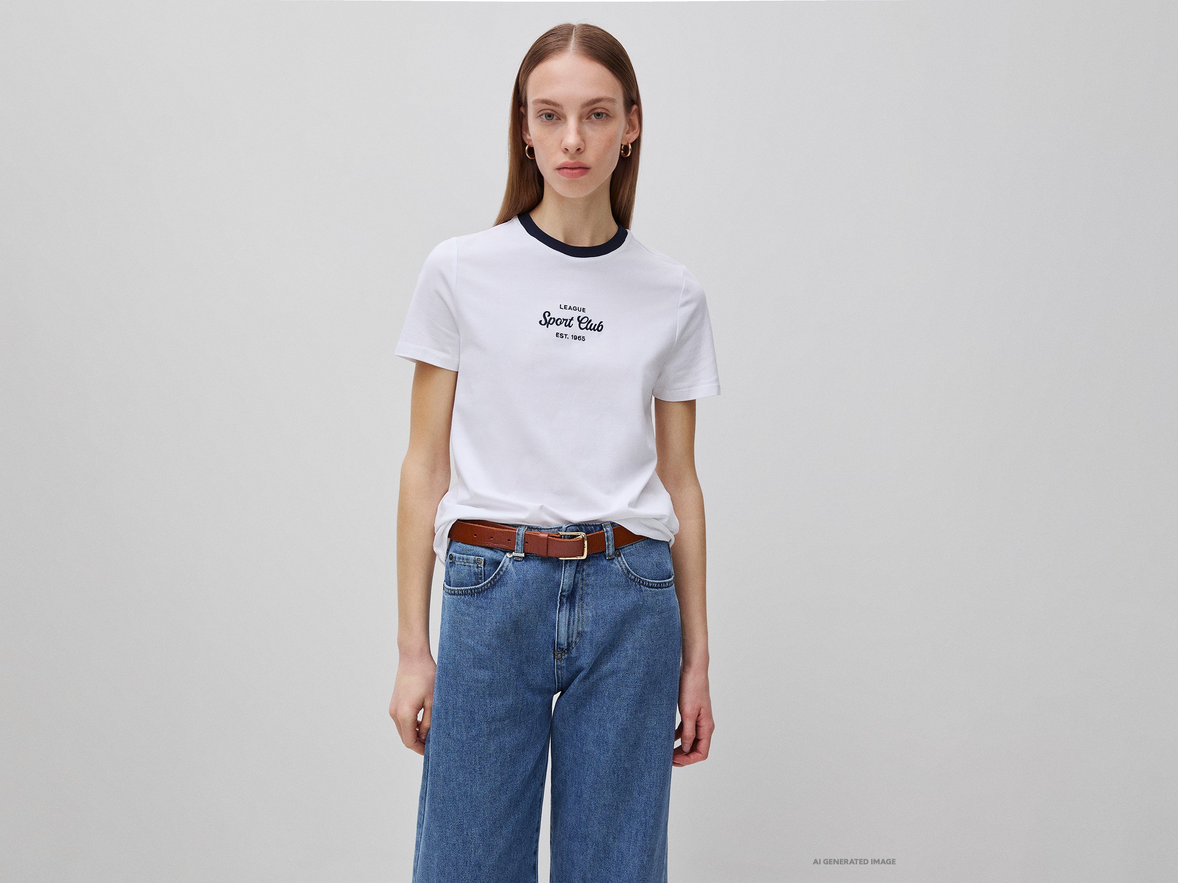 T-shirt with embroidered crest