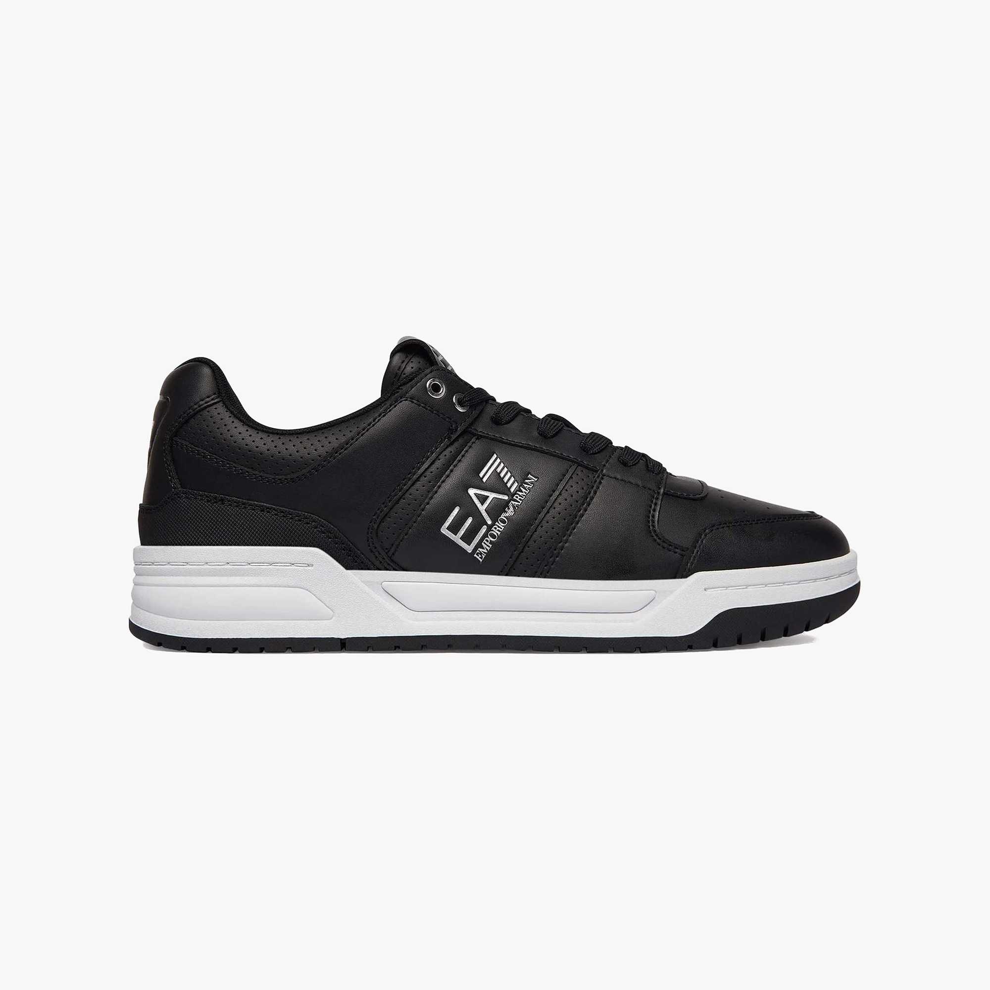 Baseline Leather Sneakers With Contrasting EA7 Logo