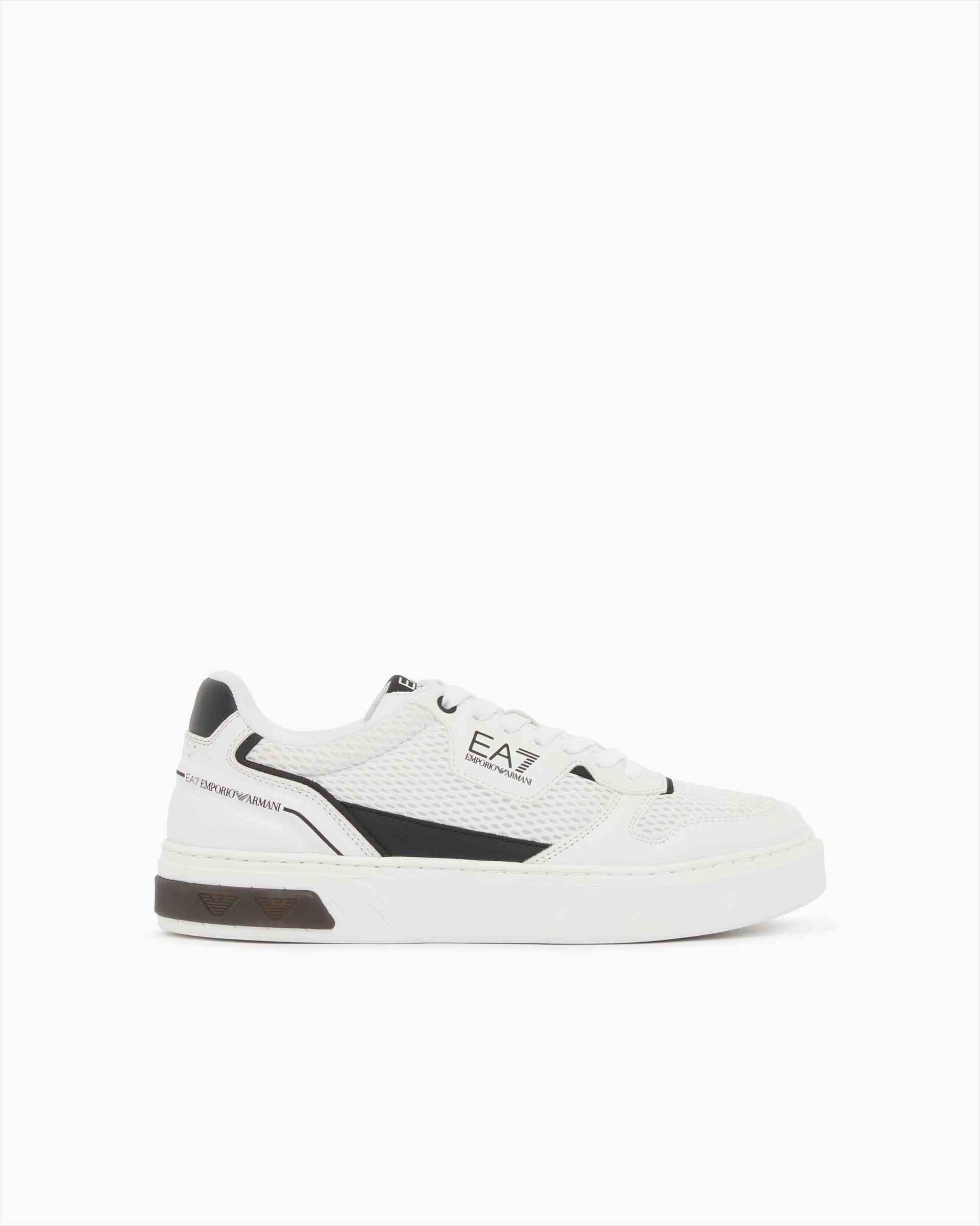 Premium Court Sneakers With Mesh Upper
