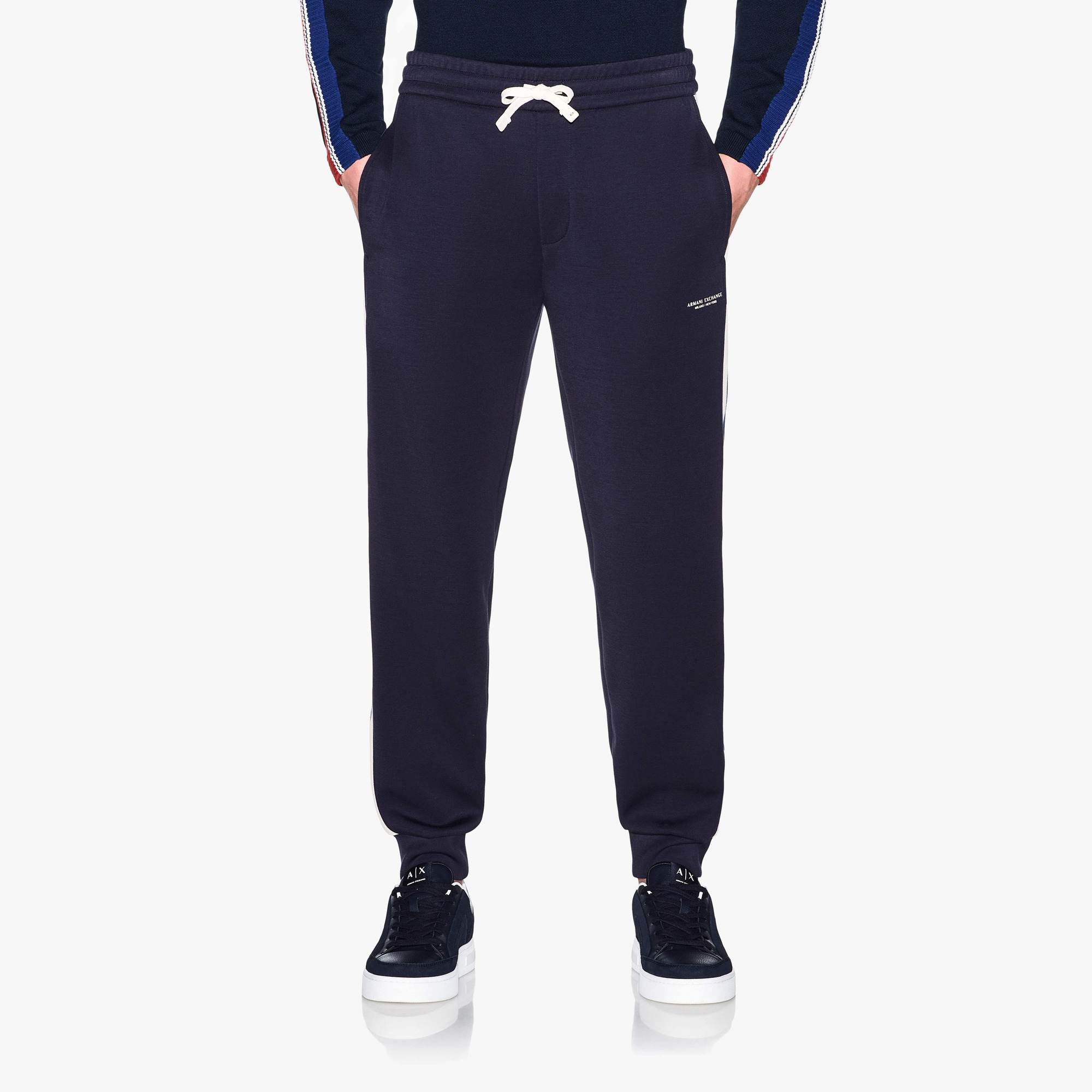 Regular Fit Cotton Stretch Trousers With Elasticated Drawstring Waistband