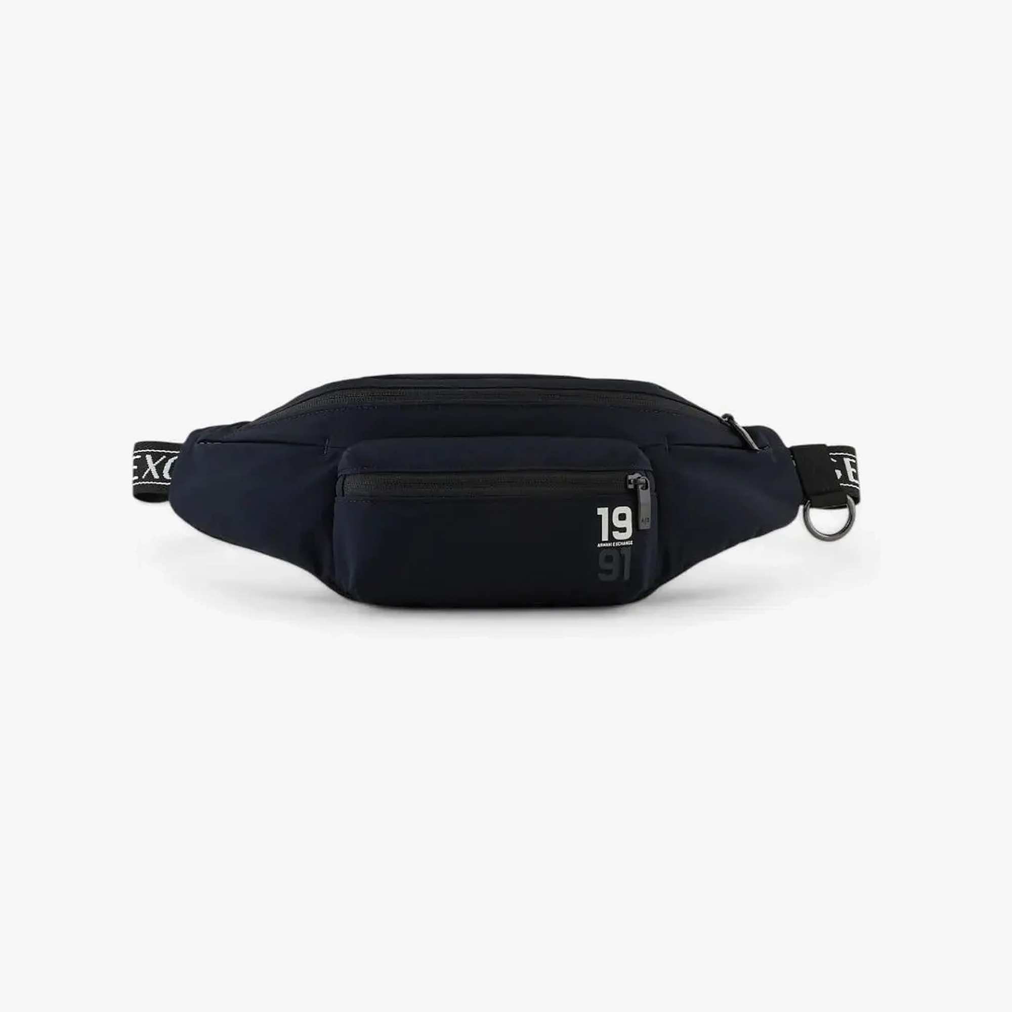 Belt Bag With Embroidered Branding And External Pocket