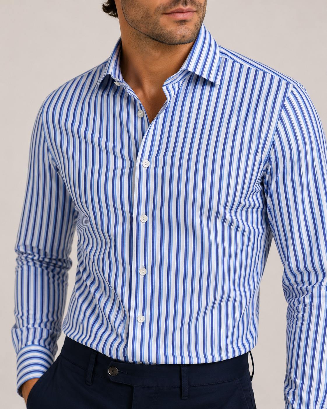 CAMICIA MANICA LUNGA POPLIN DI COTONE