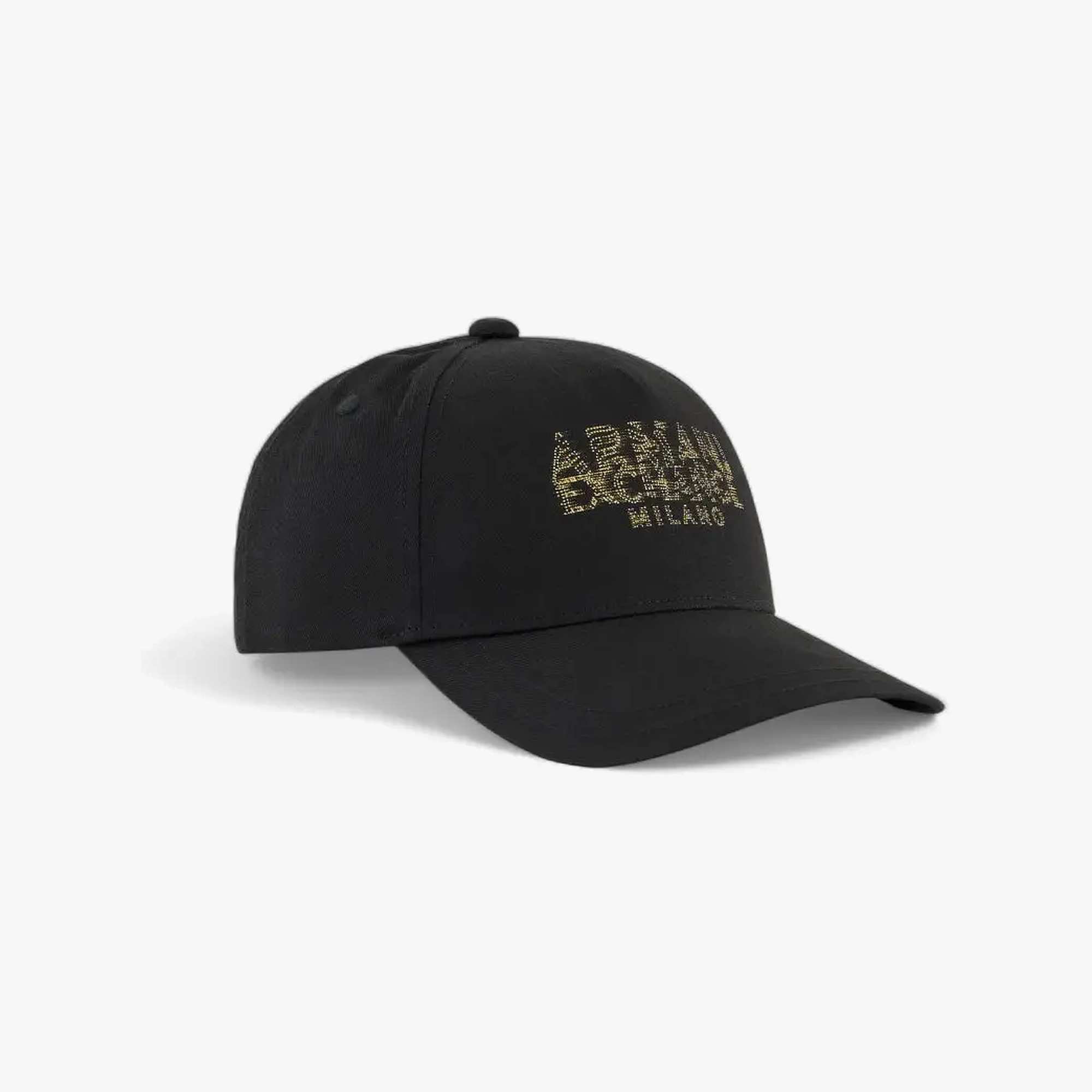 Cotton Cap With Blurred Brand Logo