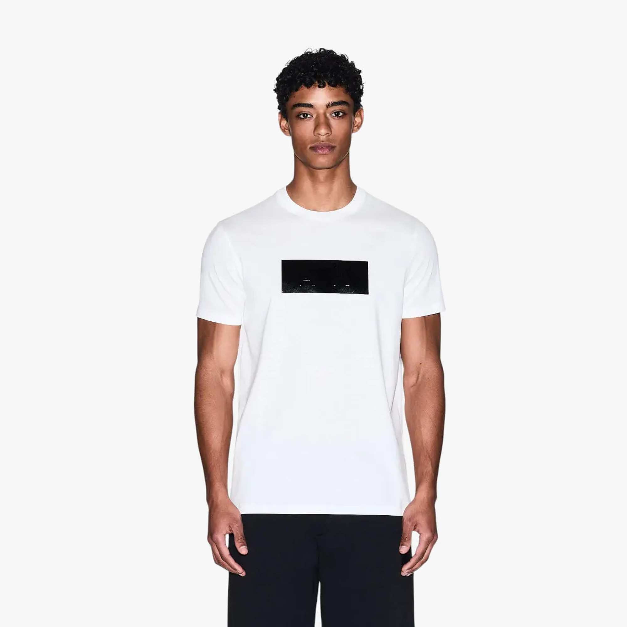Regular Fit Cotton Crewneck T-Shirt With Embossed Plastisol Logo