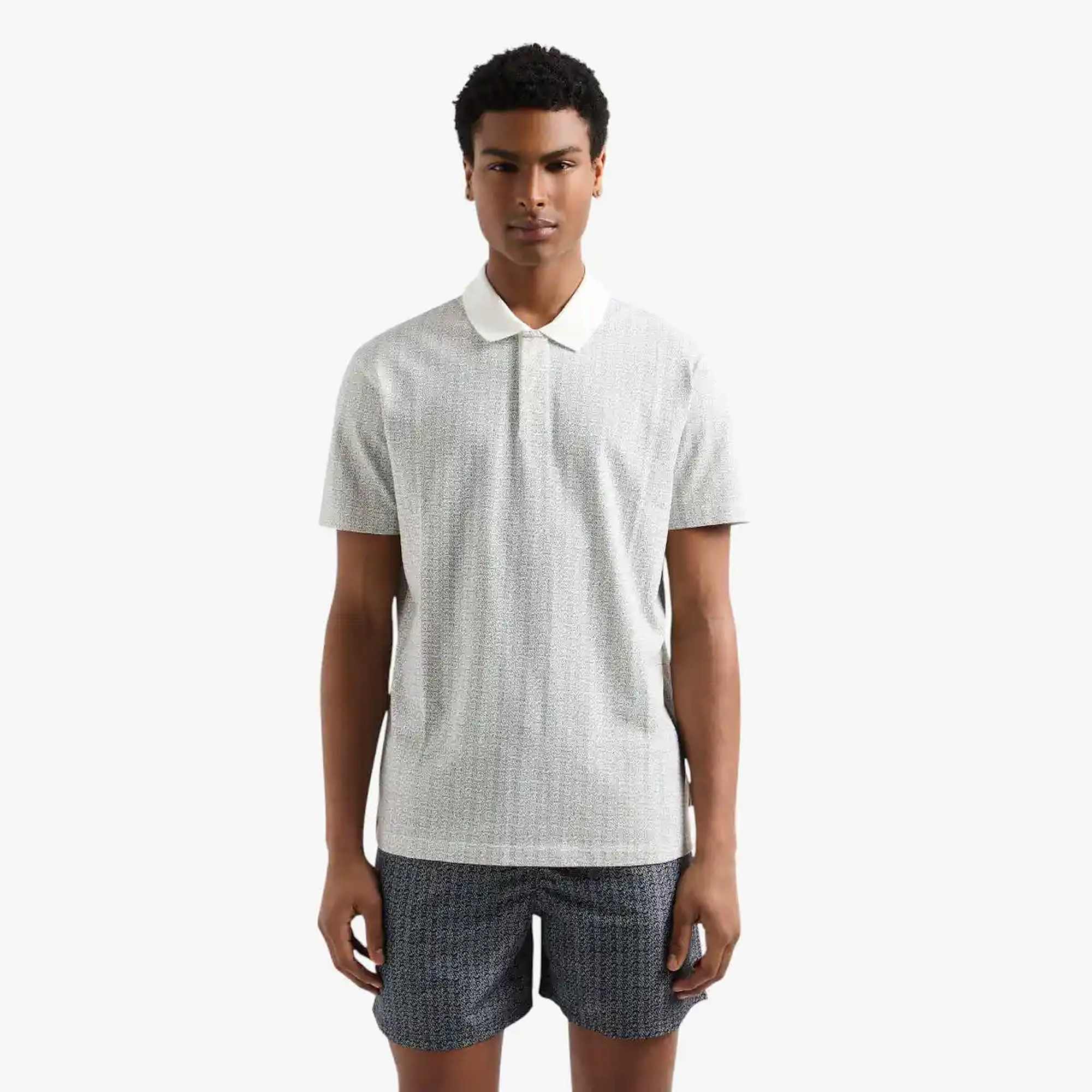 All Over Logo Regular Fit Cotton Polo Shirt
