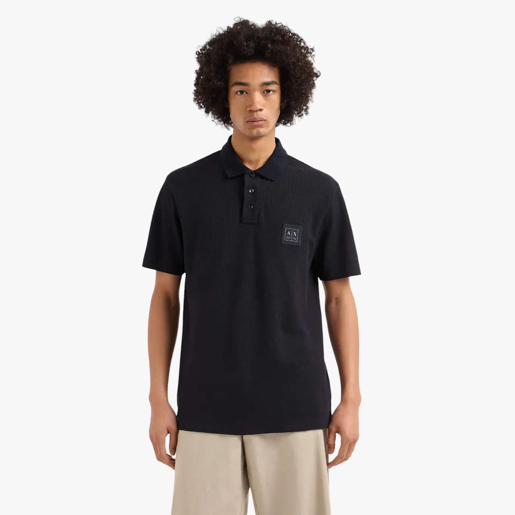 Blue Edition Regular Fit Cotton Polo Shirt With Logo Patch