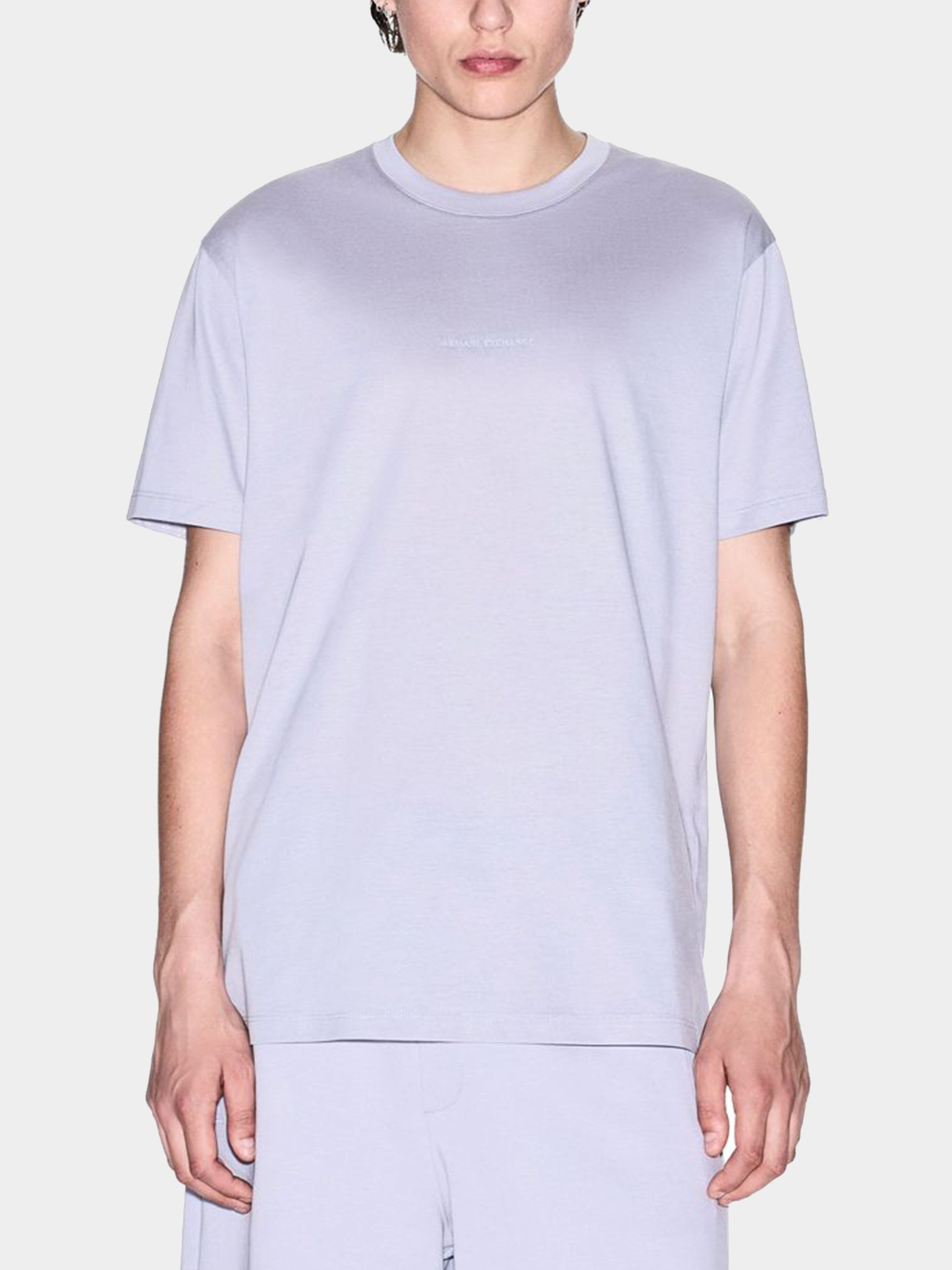 Regular Fit Cotton Crewneck T-Shirt With Monochromatic Branding