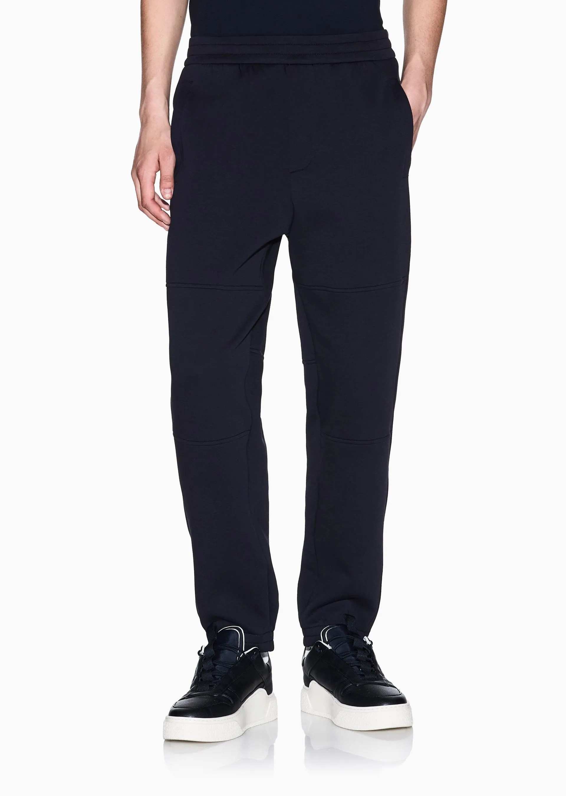 Regular Fit Cotton Joggers With Elasticated Waistband And Logo Patch
