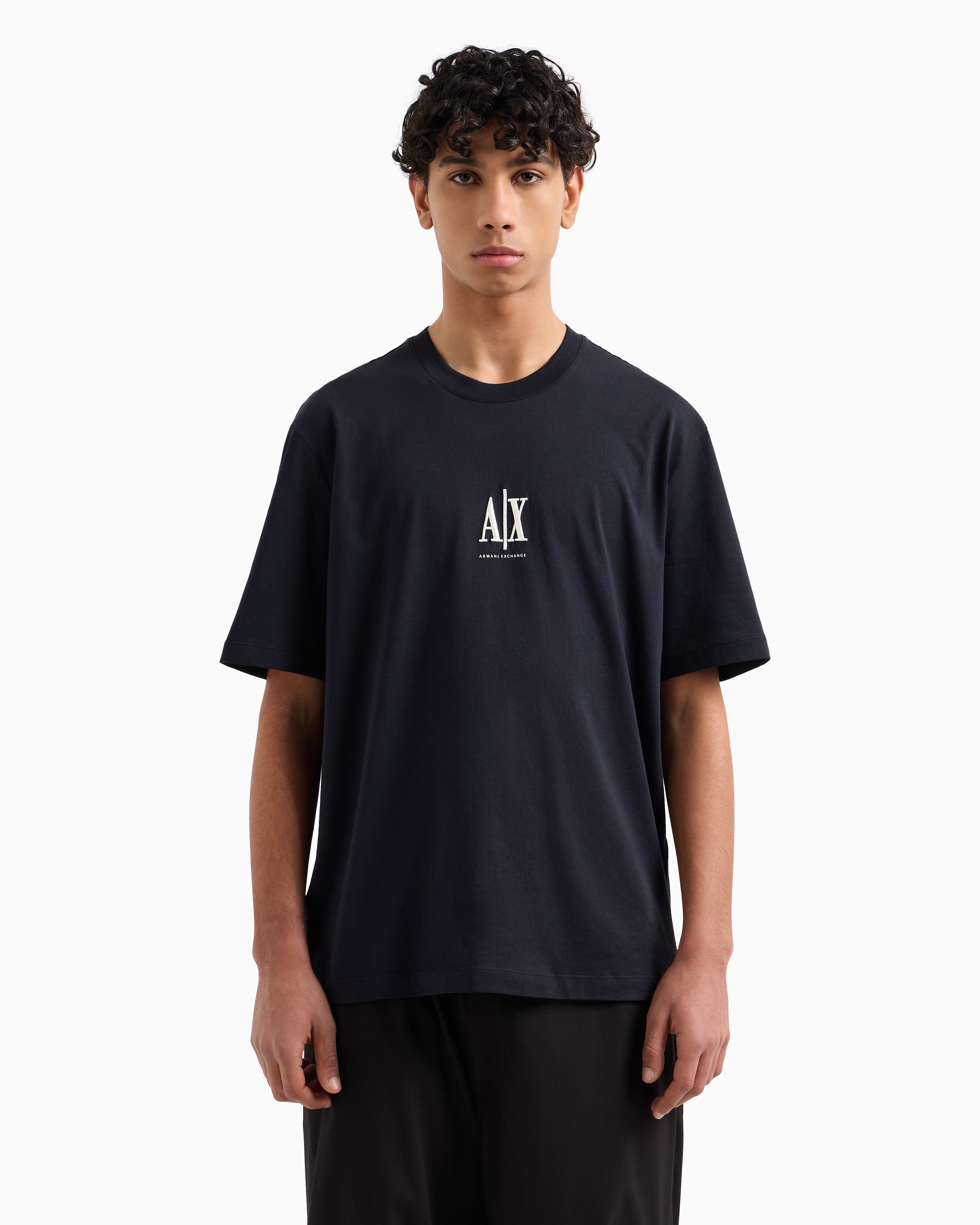Regular Fit Icon Cotton Crewneck T-Shirt With Embroidered Logo