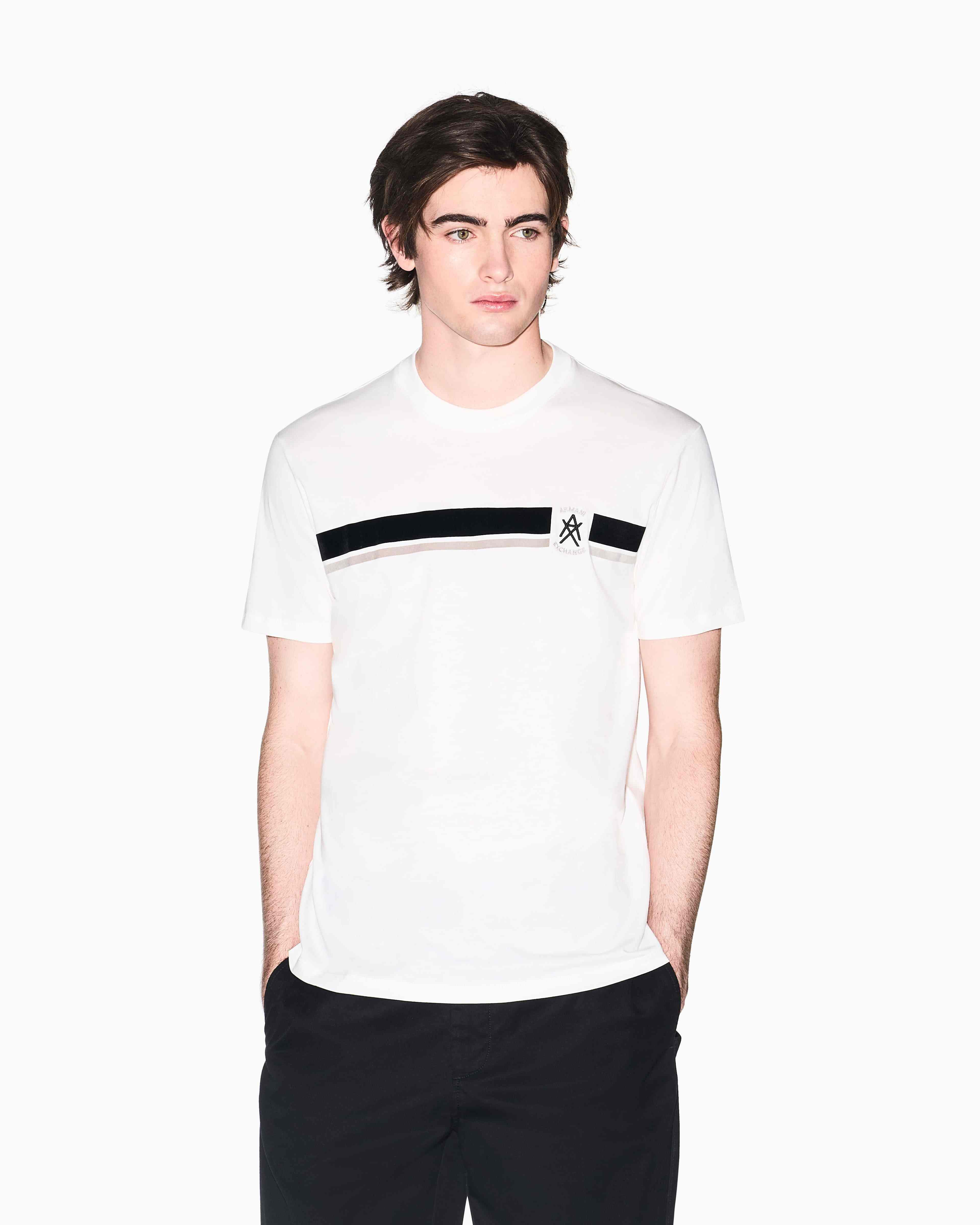 Regular Fit Cotton Crewneck T-Shirt With Contrast Tape Detailing