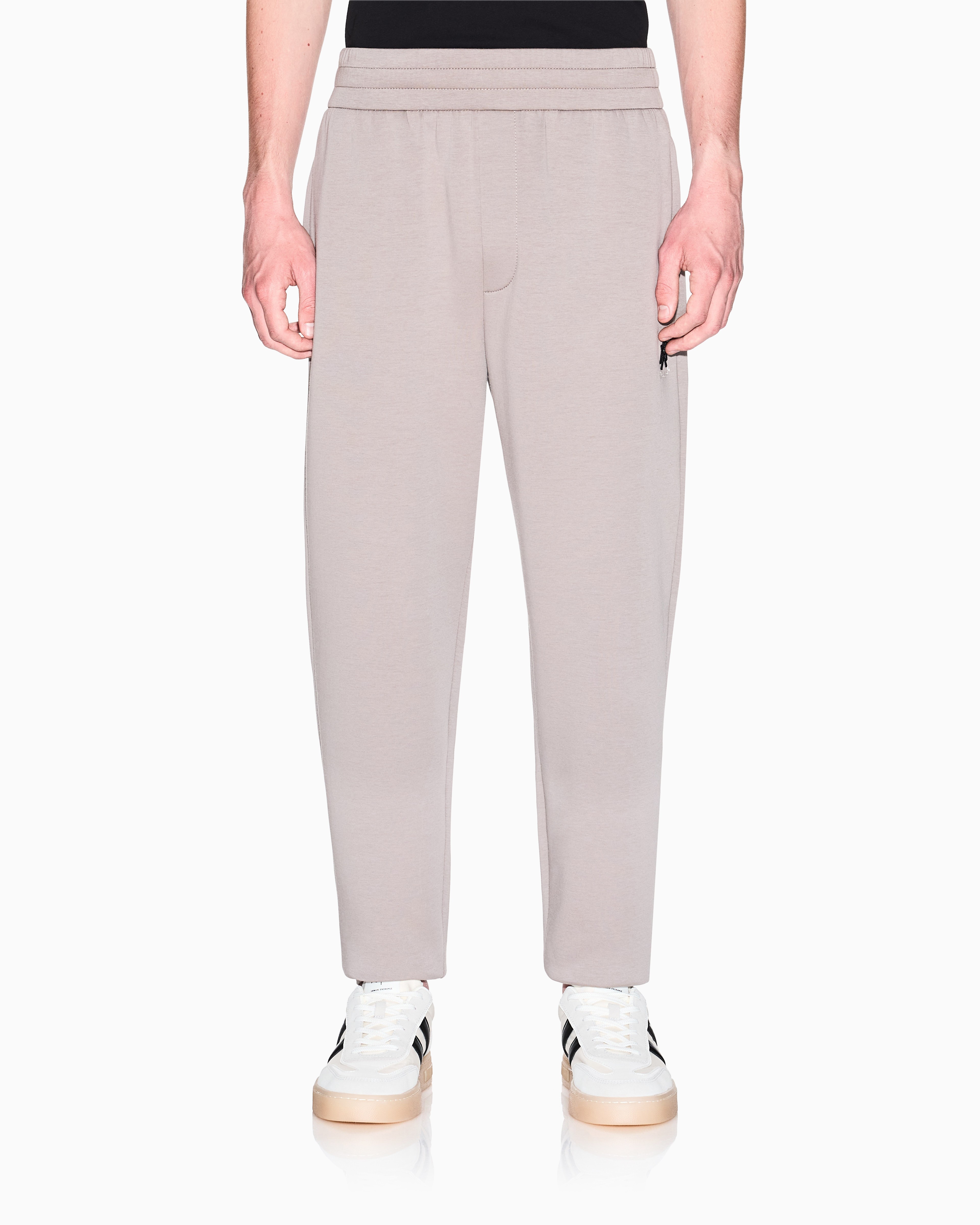 Regular Fit Cotton Joggers With Elasticated Waistband And Embroidered Logo