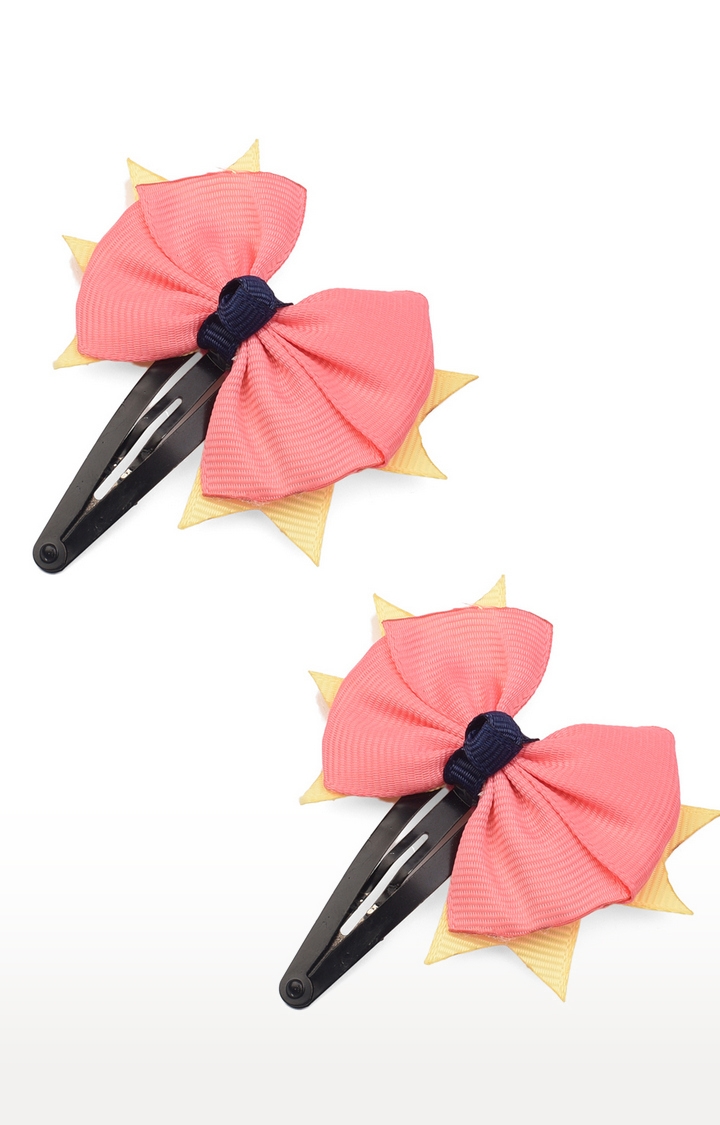 Ribbon Candy | Navy Blue & Peach Printed Dresses 5